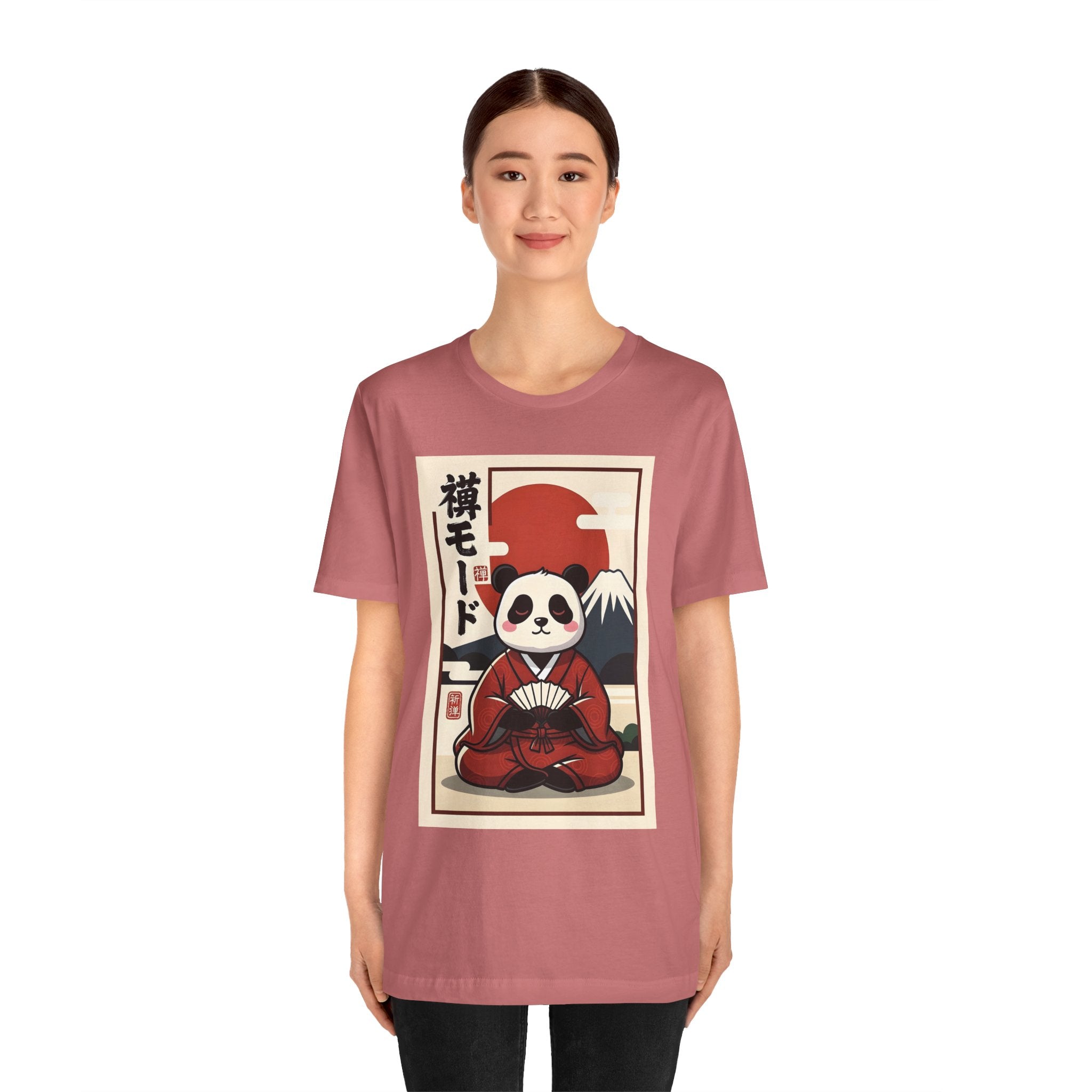 Panda Samurai Tee — Cute Japanese Ukiyo-e Style Graphic T-Shirt