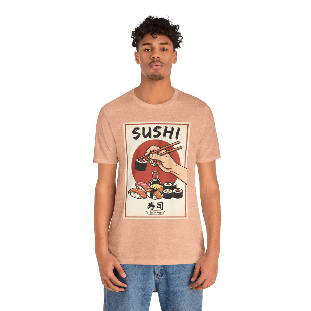 Sushi Poster Graphic Tee — Retro Japanese Sushi Shirt