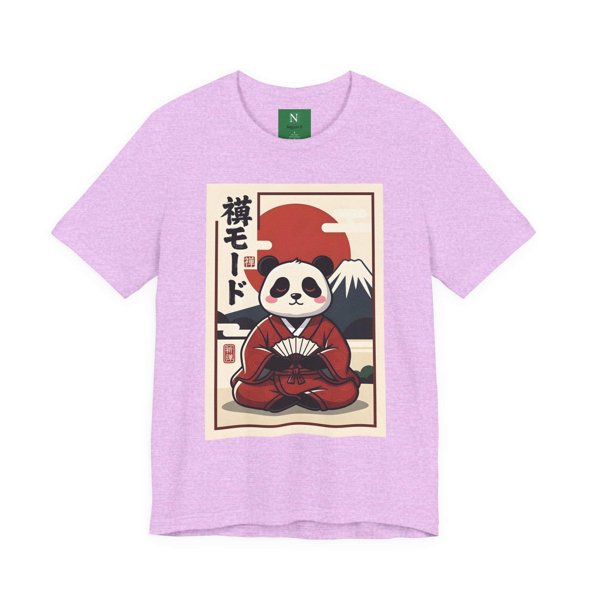 Panda Samurai Tee — Cute Japanese Ukiyo-e Style Graphic T-Shirt