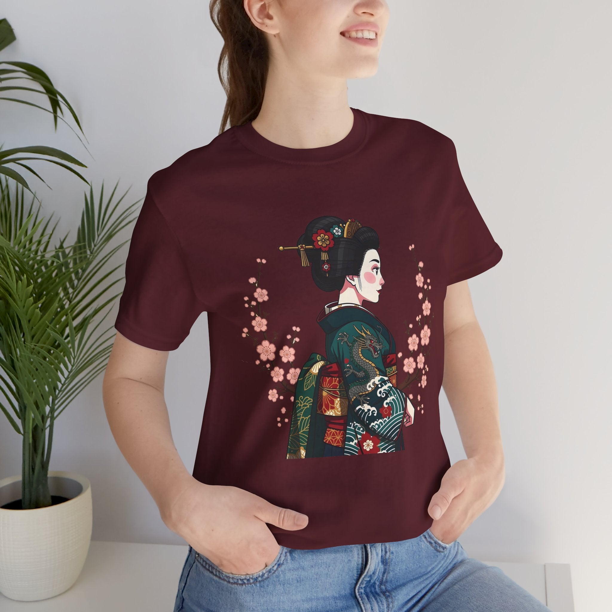 Geisha Blossom T‑Shirt — Vintage Japanese Art Tee