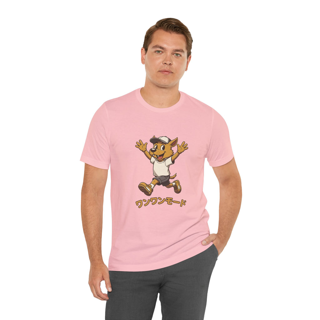 Happy Corgi Character Tee — ワンワンモード (Dog Mode) Cute Cartoon Shirt