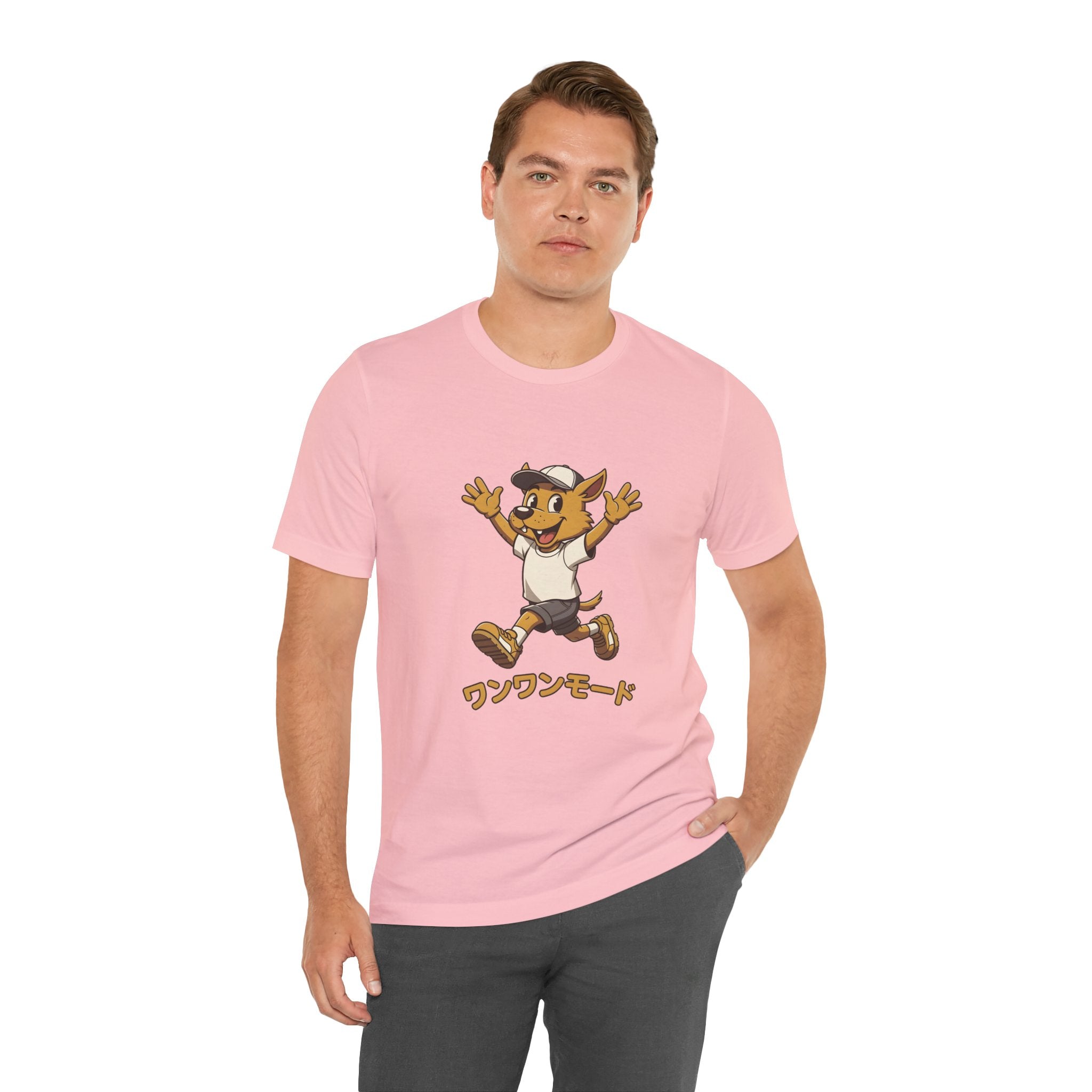 Happy Corgi Character Tee — ワンワンモード (Dog Mode) Cute Cartoon Shirt