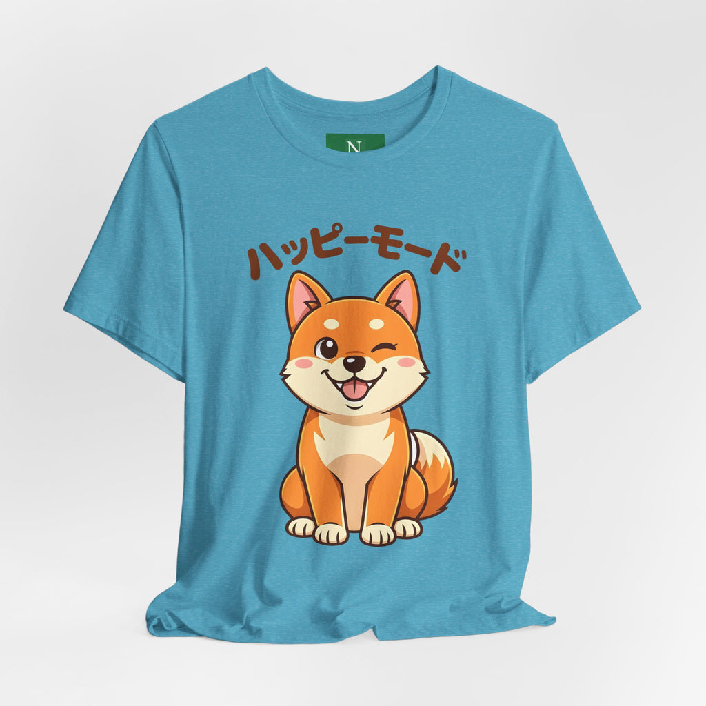 Happy Mode Shiba Inu T‑Shirt — Cute Japanese Kawaii Dog Tee