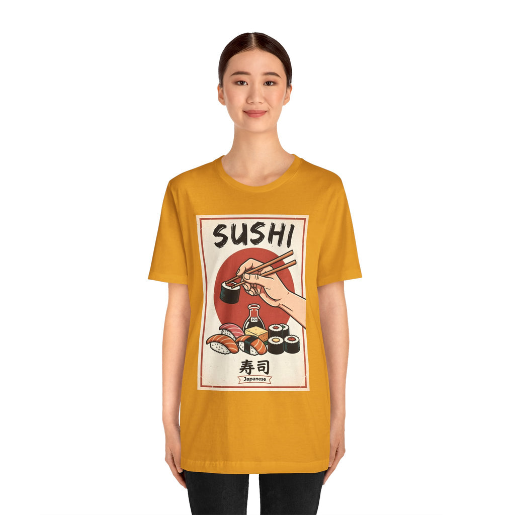Sushi Poster Graphic Tee — Retro Japanese Sushi Shirt