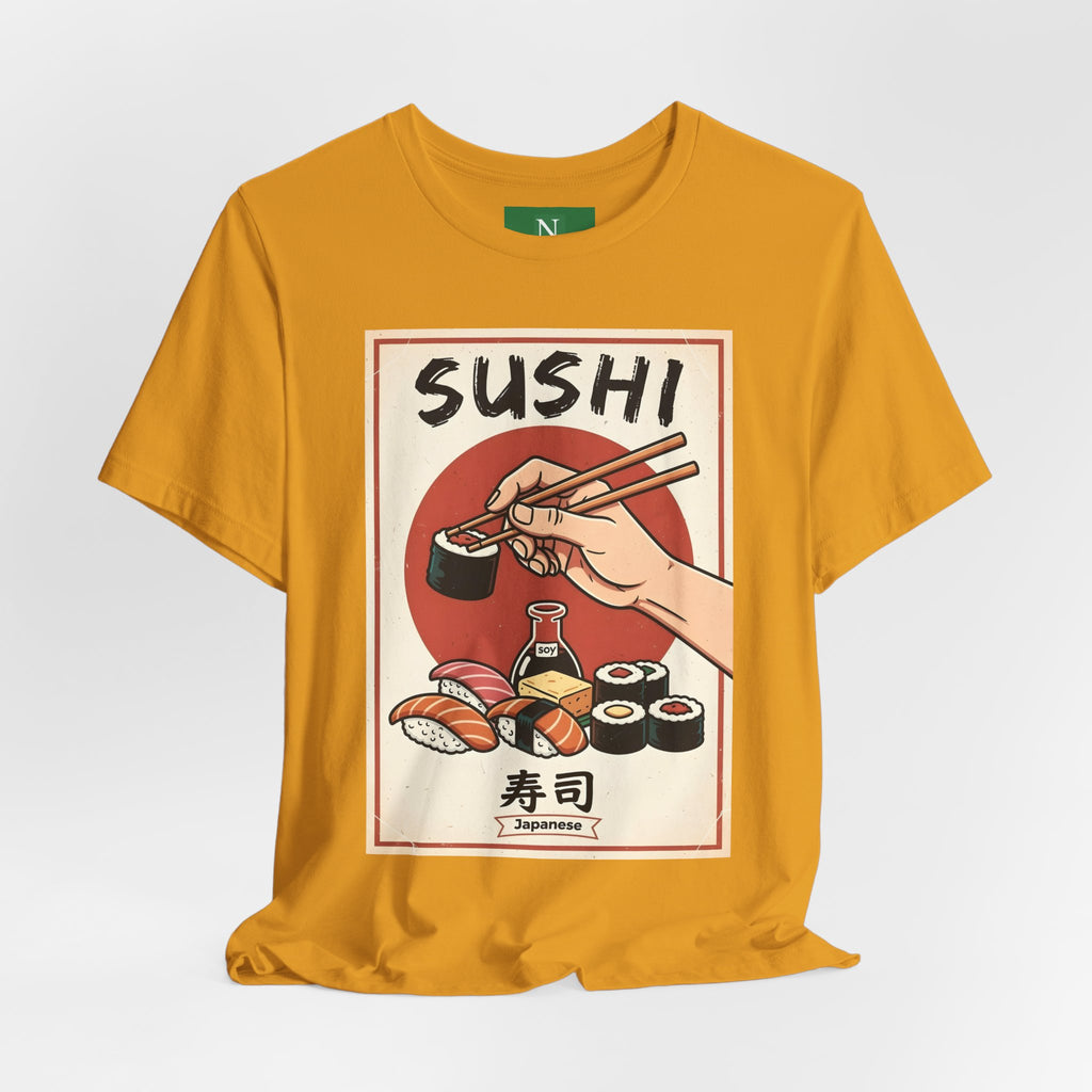 Sushi Poster Graphic Tee — Retro Japanese Sushi Shirt