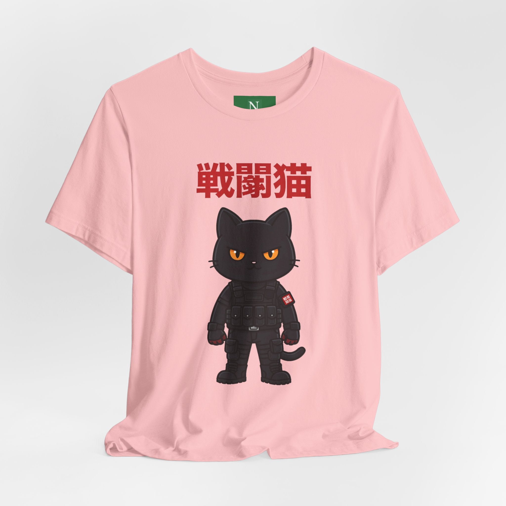 Warrior Cat T-Shirt — Black Cat Samurai Graphic Tee (戦闘猫)