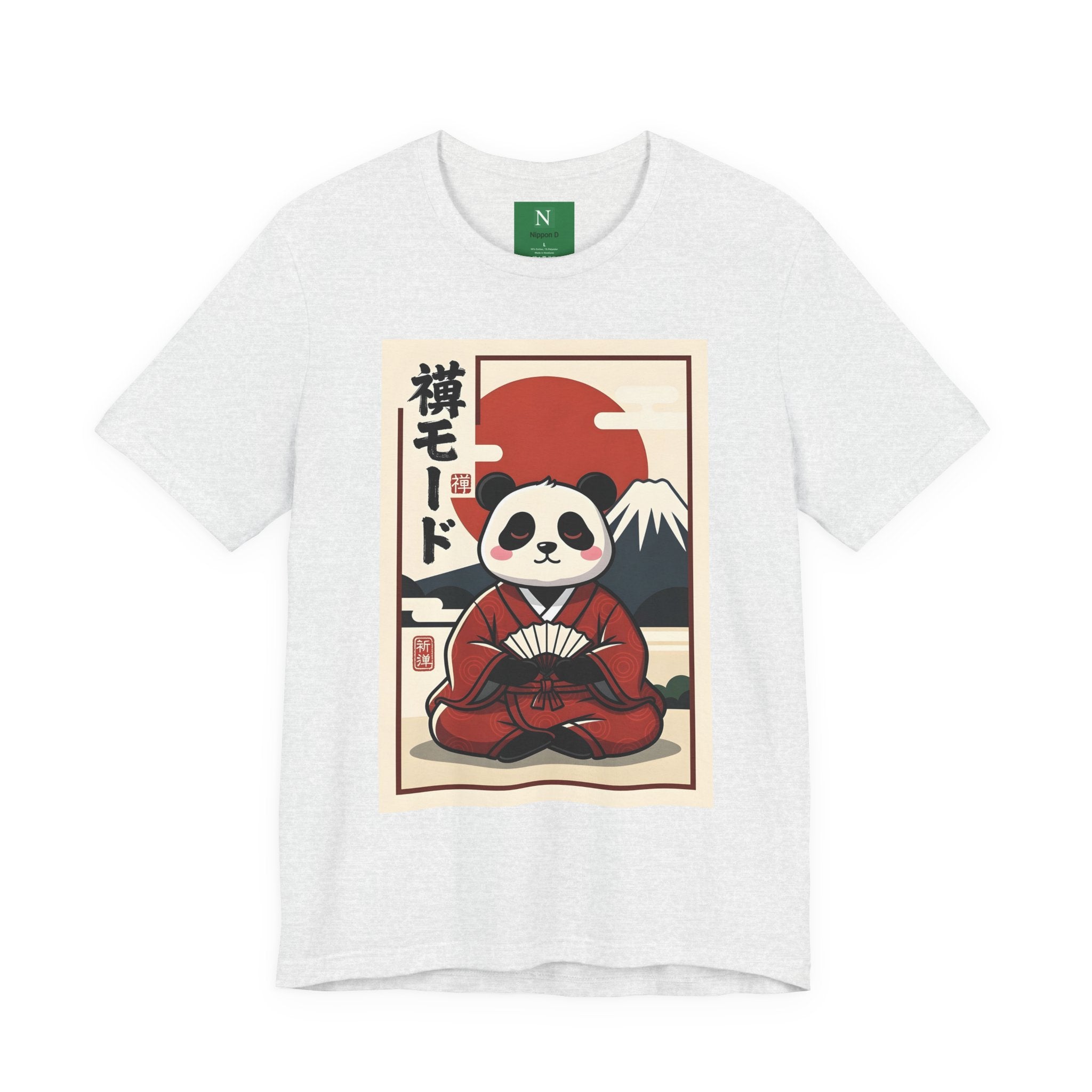Panda Samurai Tee — Cute Japanese Ukiyo-e Style Graphic T-Shirt