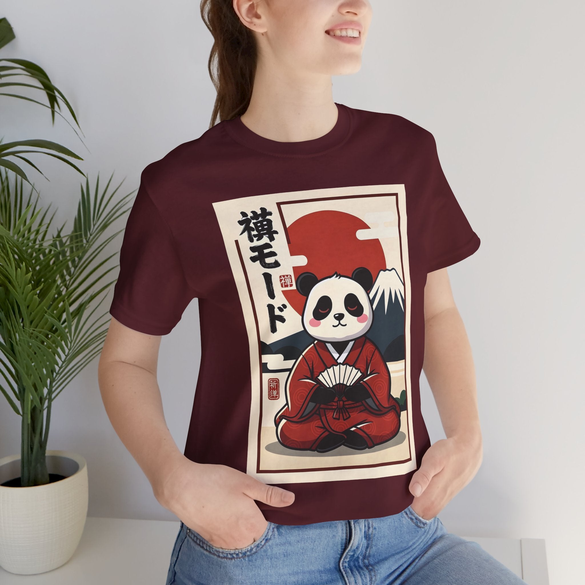 Panda Samurai Tee — Cute Japanese Ukiyo-e Style Graphic T-Shirt