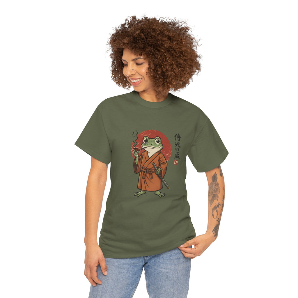 Samurai Frog T‑Shirt — Japanese Style Frog Warrior Tee