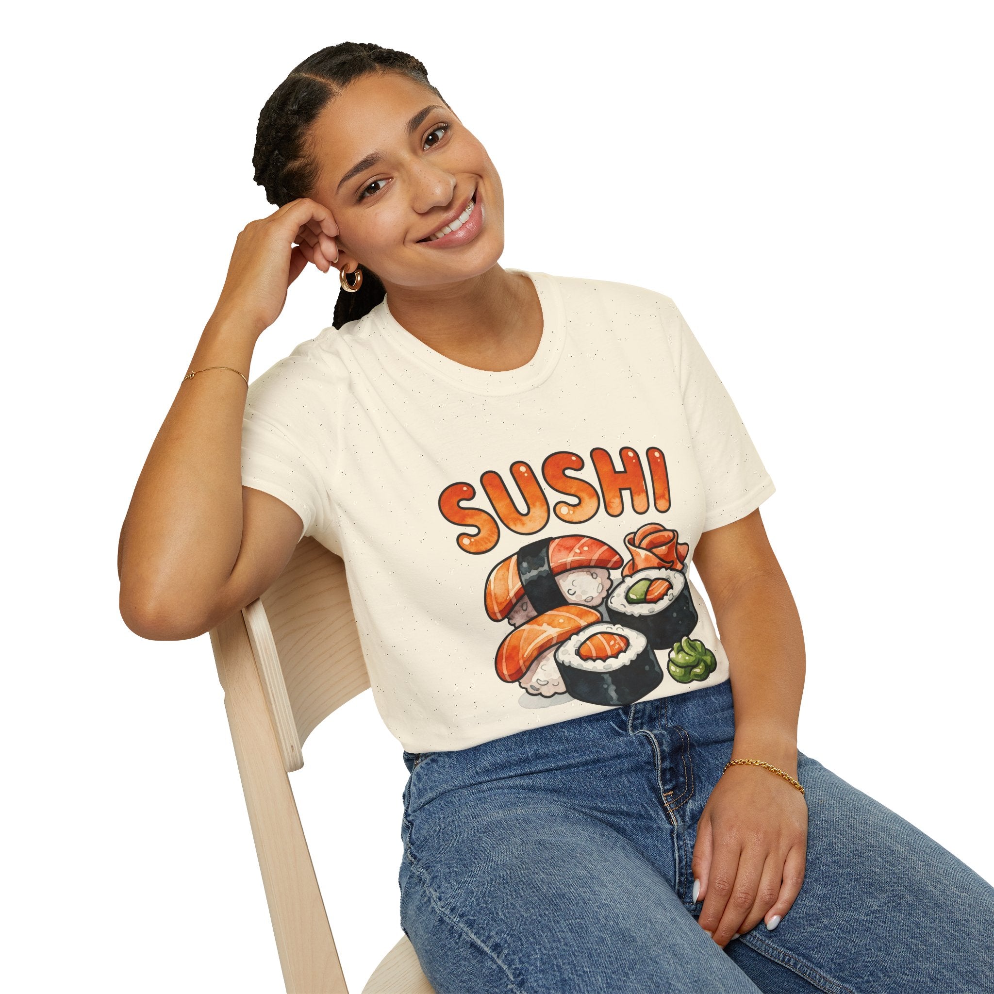 Sushi Graphic T-Shirt — Cute Sushi Illustration Tee