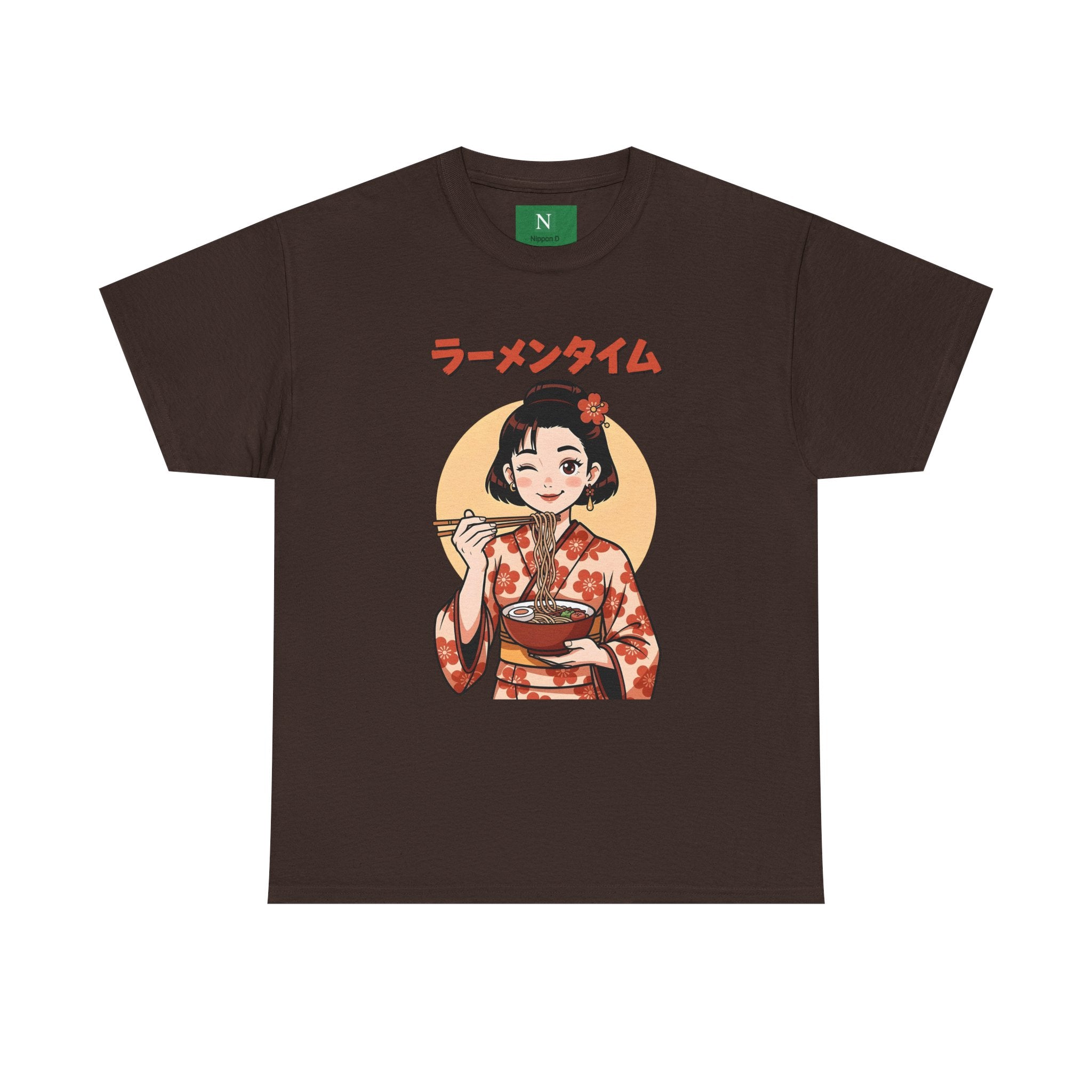 Ramen Time Tee — Cute Kimono Girl Eating Ramen Graphic T-Shirt