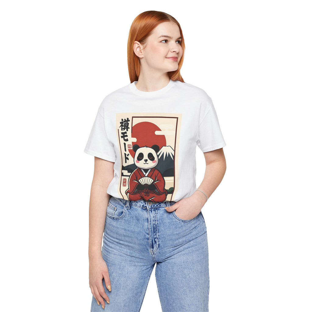 Panda Samurai Tee — Cute Japanese Ukiyo-e Style Graphic T-Shirt