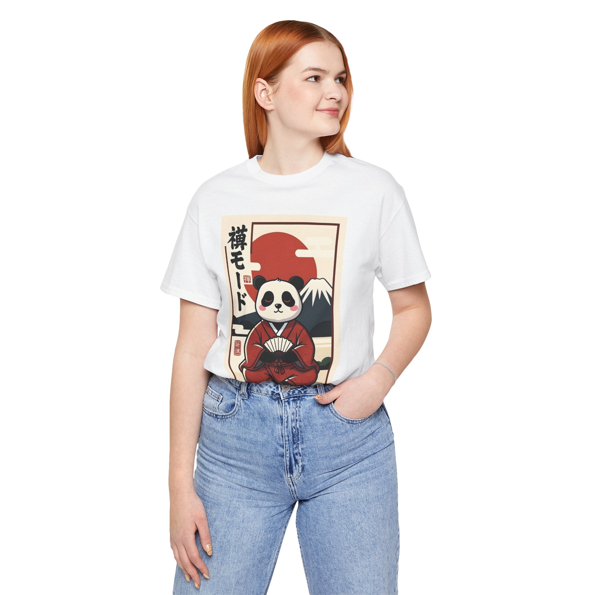 Panda Samurai Tee — Cute Japanese Ukiyo-e Style Graphic T-Shirt