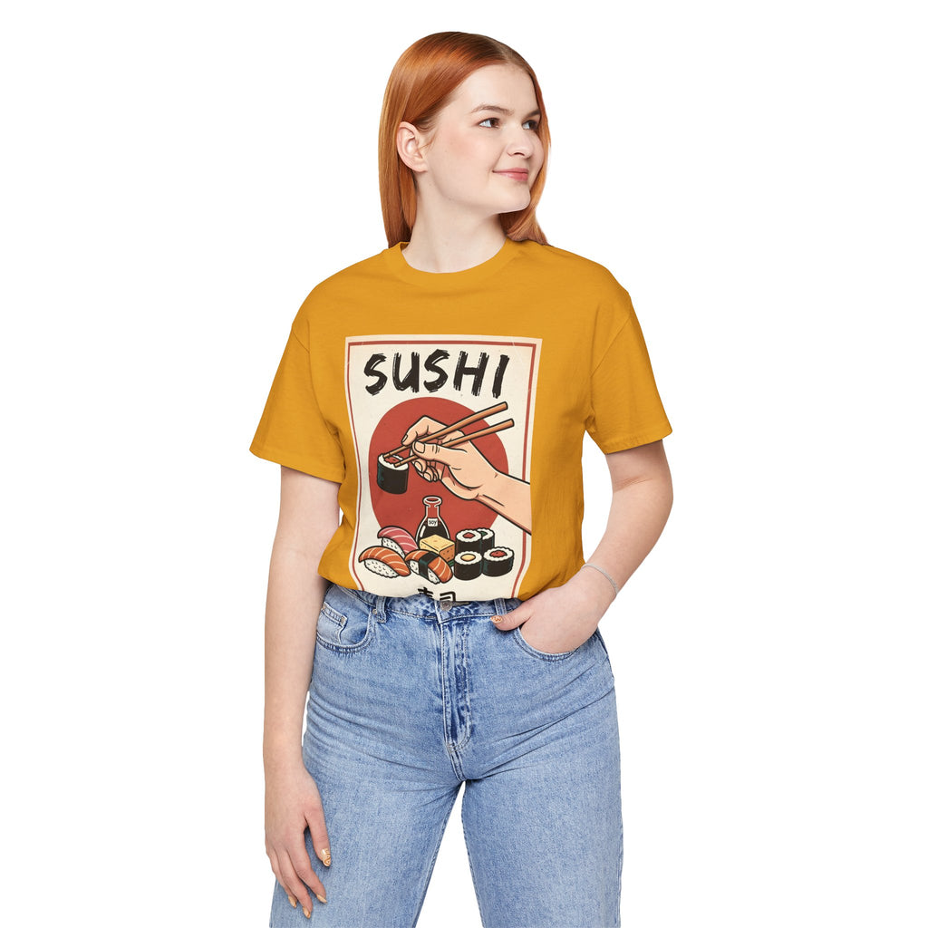 Sushi Poster Graphic Tee — Retro Japanese Sushi Shirt