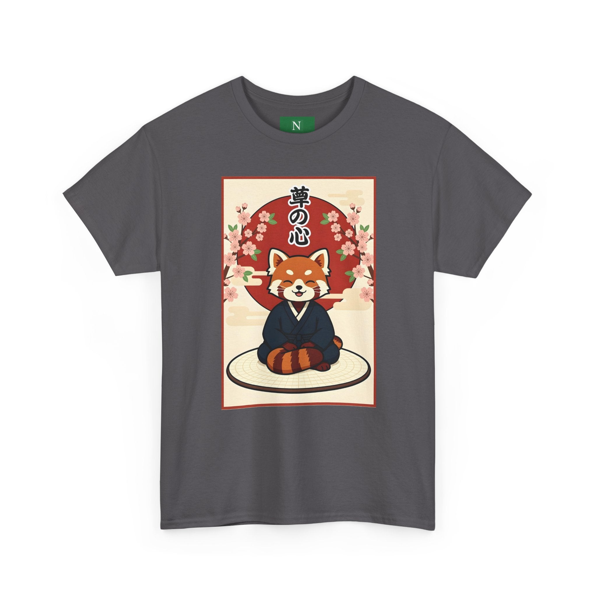 Red Panda Zen T-Shirt — Cute Japanese-Inspired Meditation Design