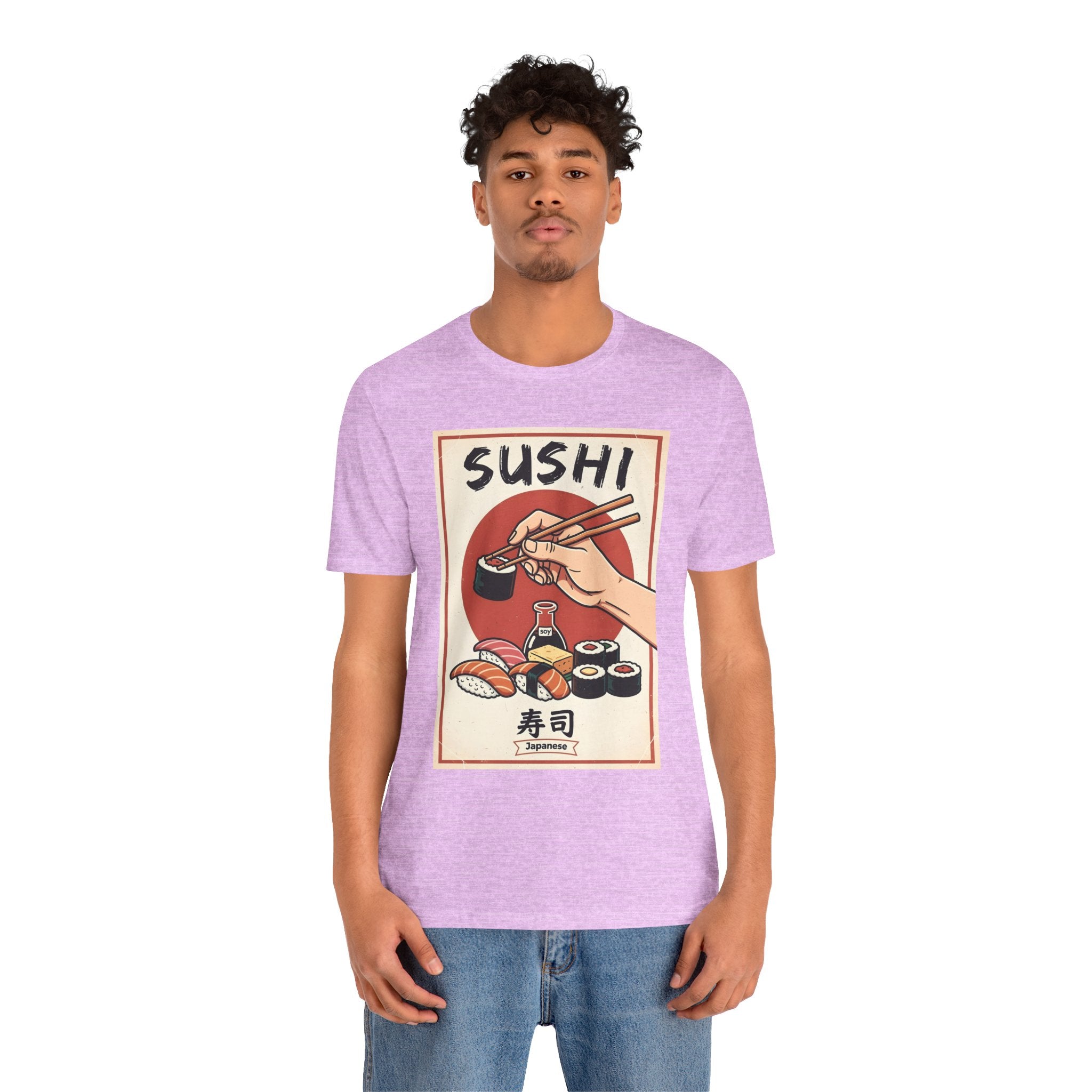 Sushi Poster Graphic Tee — Retro Japanese Sushi Shirt