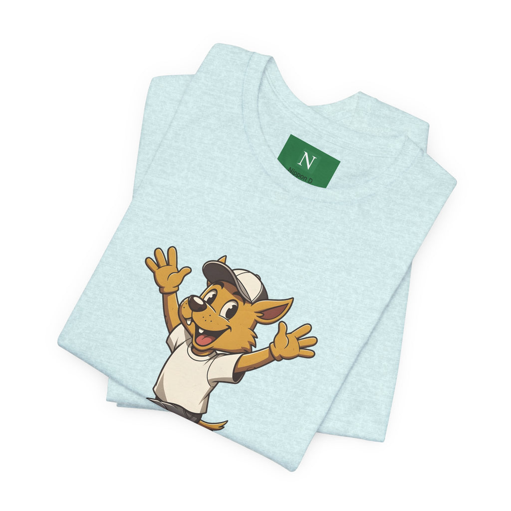 Happy Corgi Character Tee — ワンワンモード (Dog Mode) Cute Cartoon Shirt