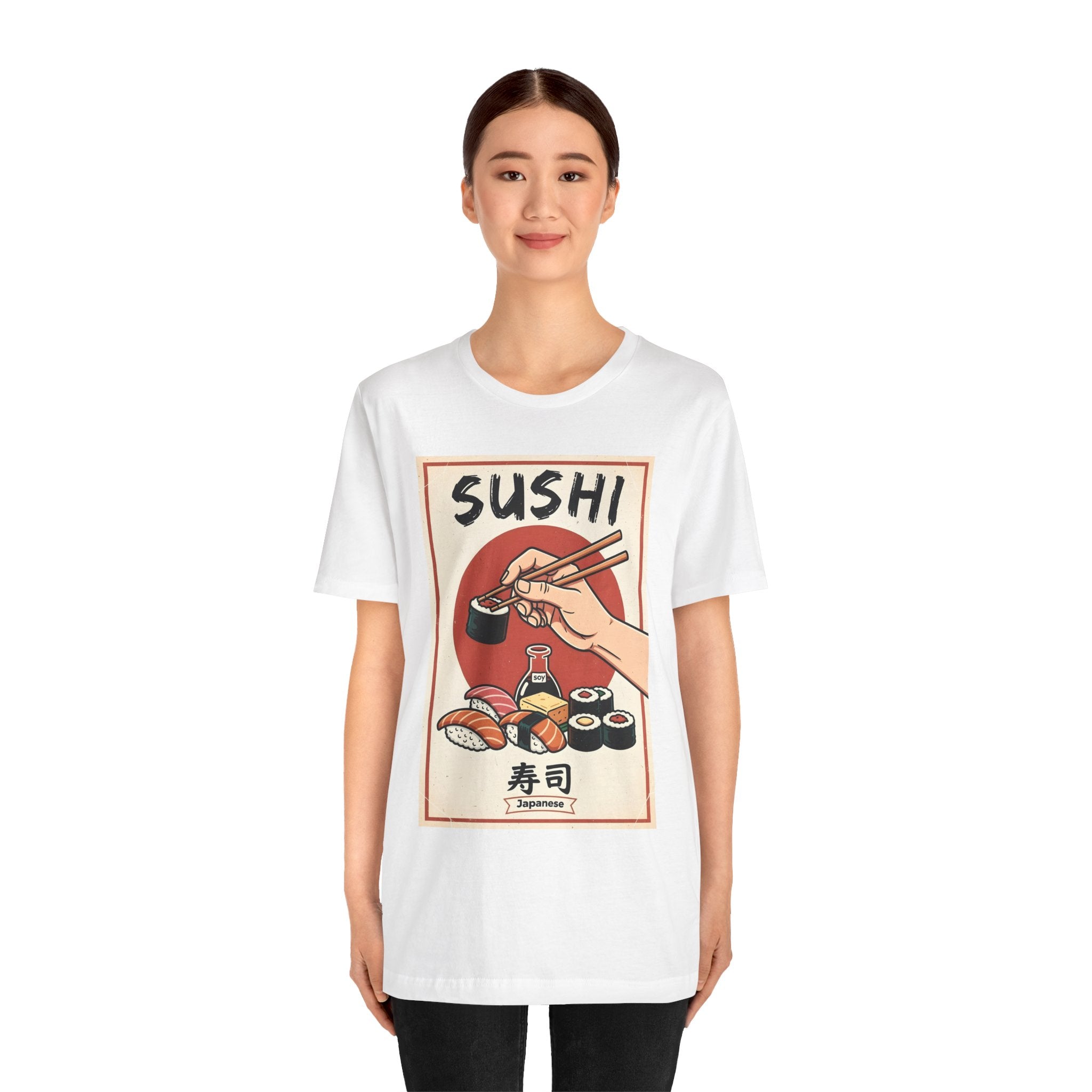 Sushi Poster Graphic Tee — Retro Japanese Sushi Shirt