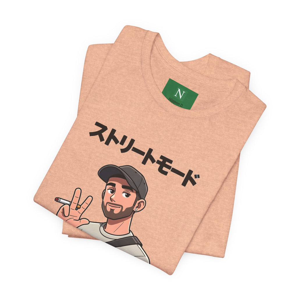 Street Mode Graphic Tee — Japanese Text Casual Urban T-Shirt