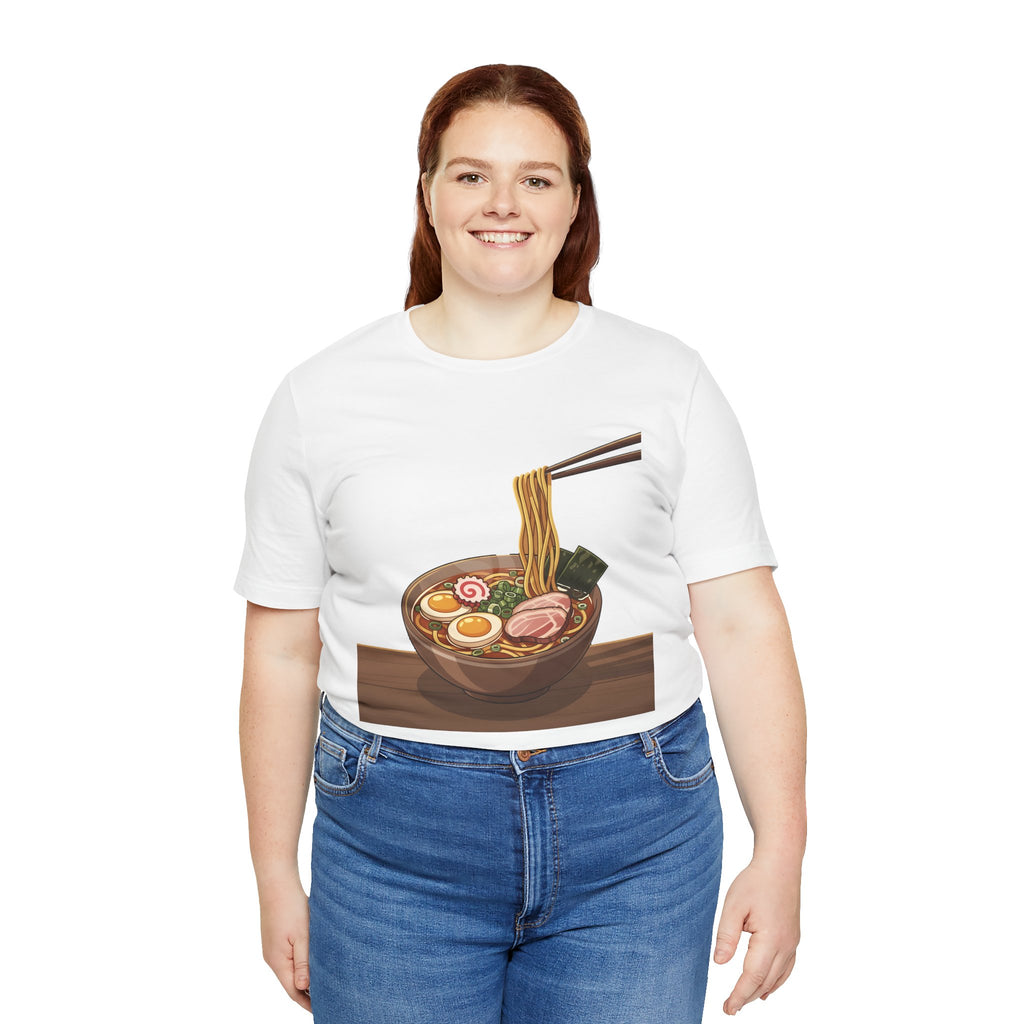 Ramen Bowl Graphic Tee – Chopsticks & Noodles Japanese Food T-Shirt