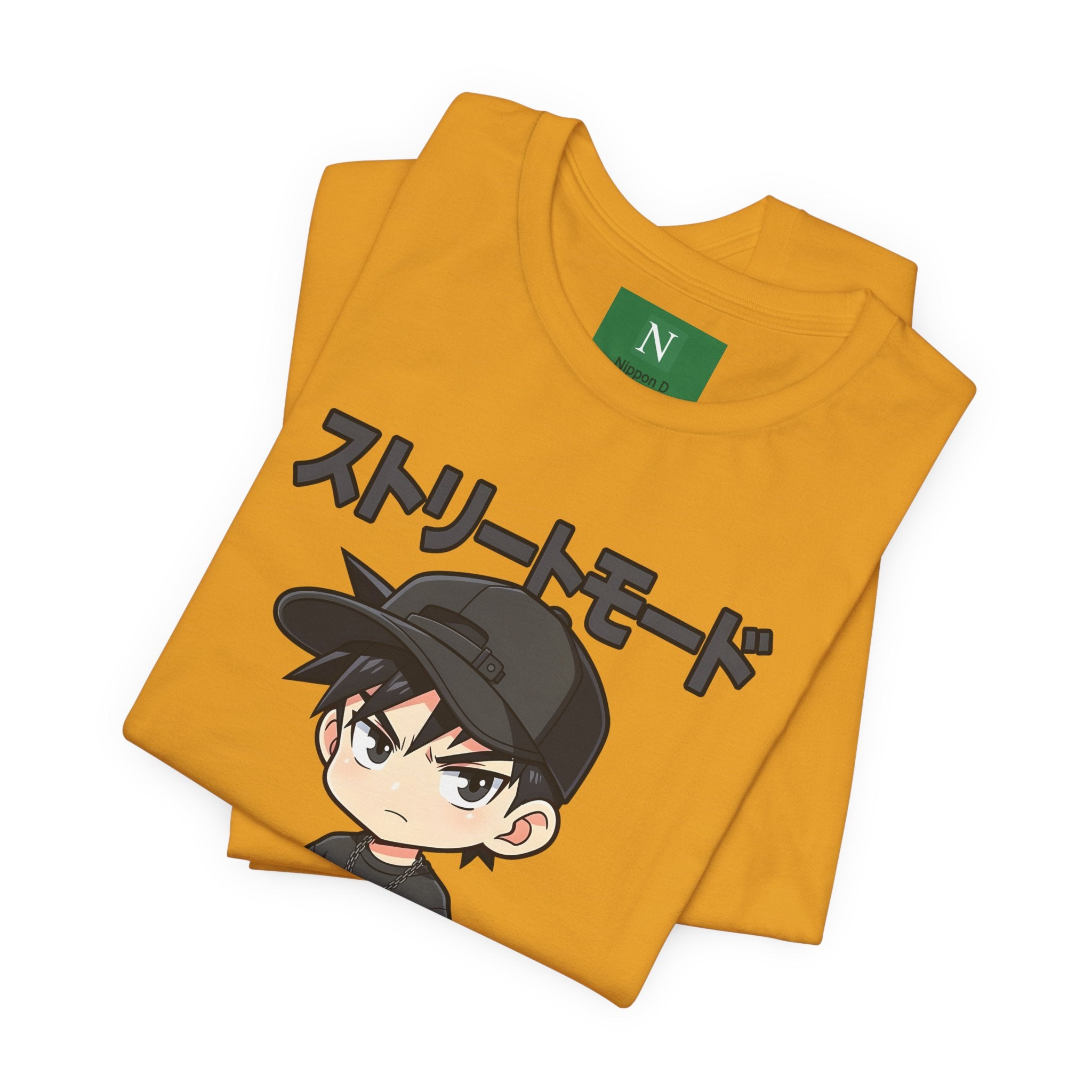 Street Mode Anime Boy T-Shirt — Japanese Text Graphic Tee