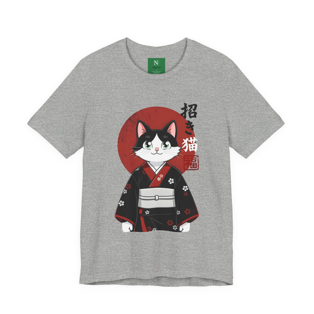 Lucky Cat Kimono T-Shirt — Japanese Maneki-Neko Tee