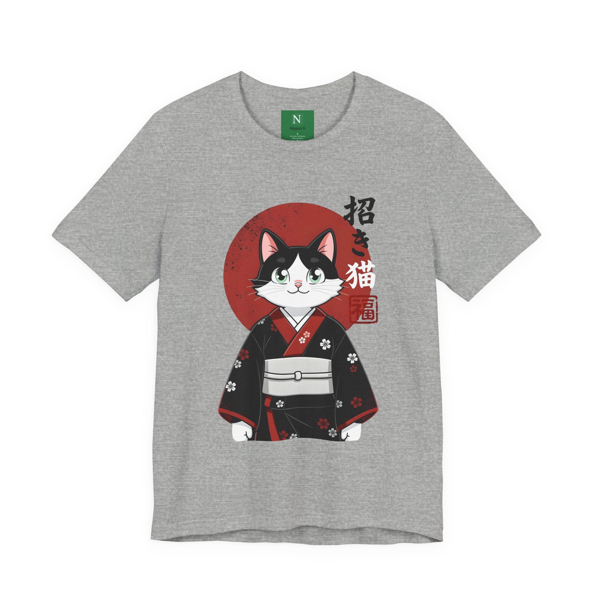 Lucky Cat Kimono T-Shirt — Japanese Maneki-Neko Tee
