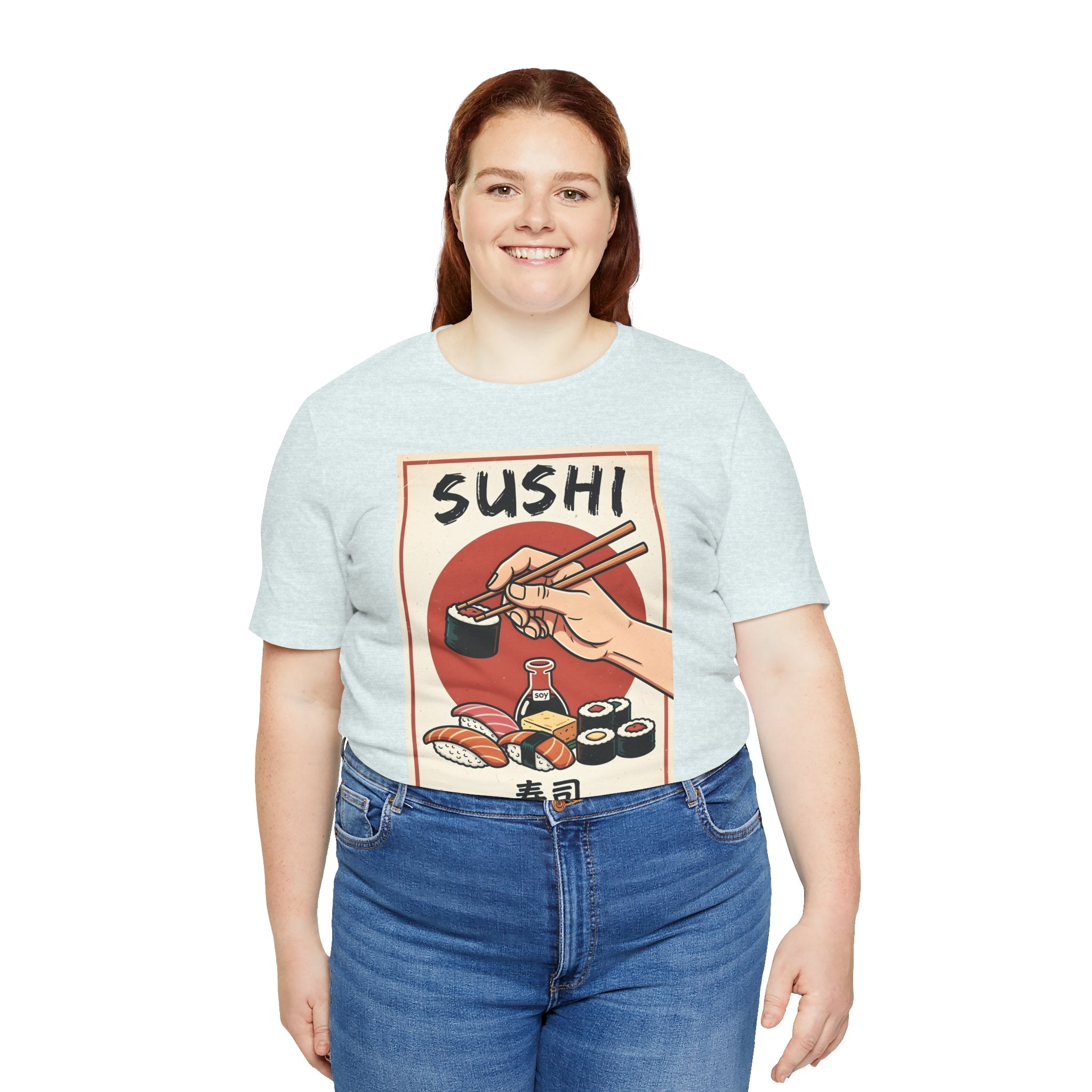 Sushi Poster Graphic Tee — Retro Japanese Sushi Shirt