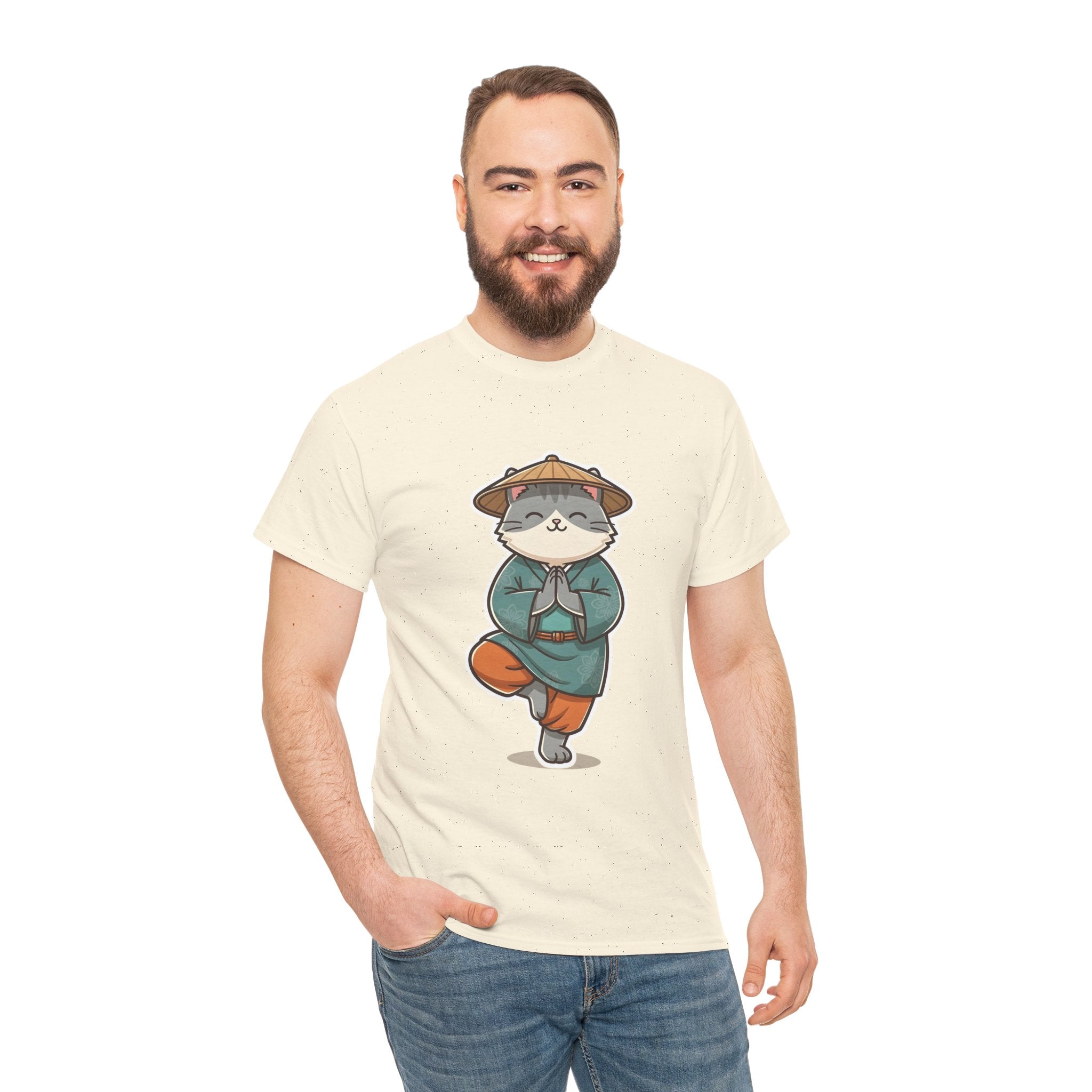 Meditating Cat Tee — Cute Zen Cat Yoga T-Shirt