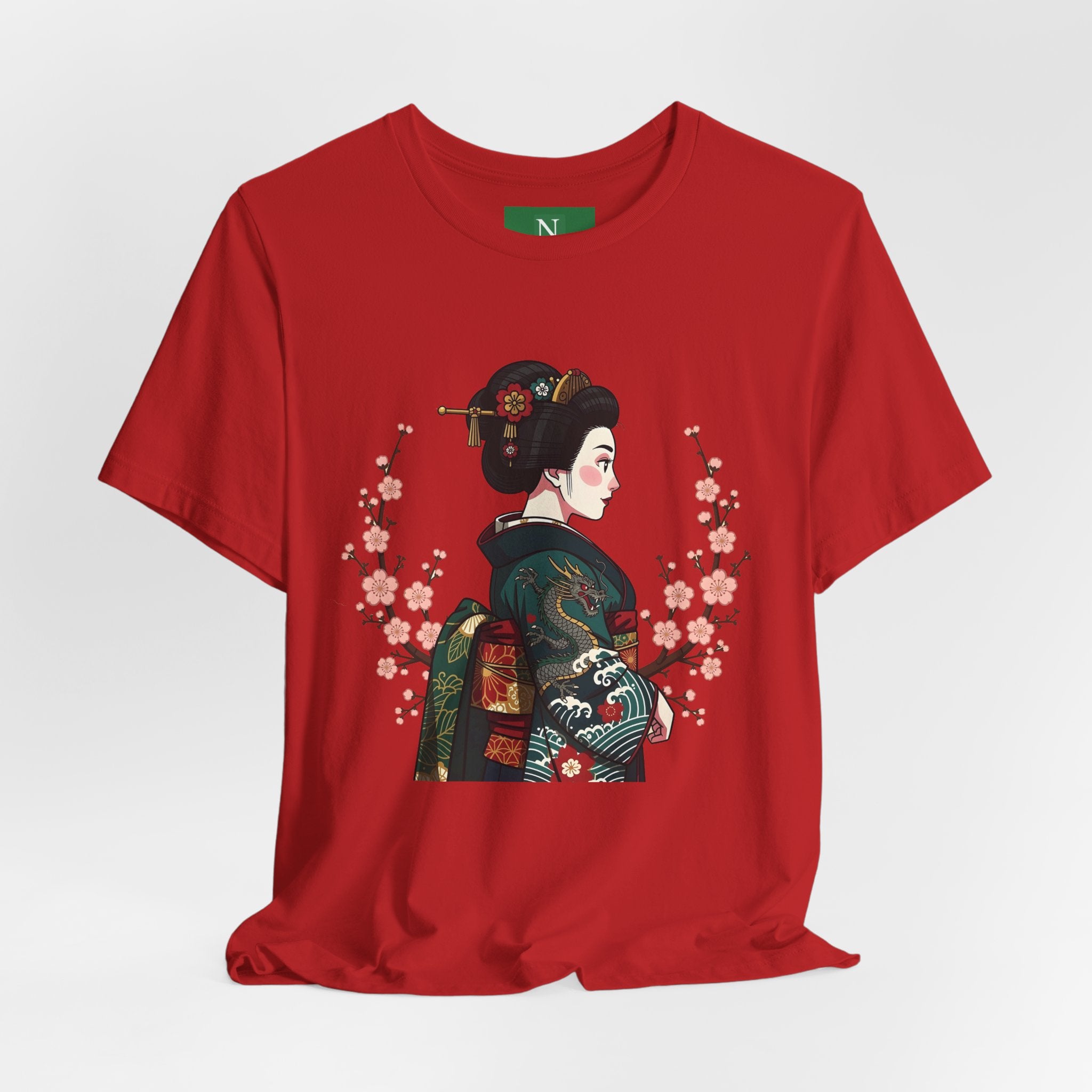 Geisha Blossom T‑Shirt — Vintage Japanese Art Tee