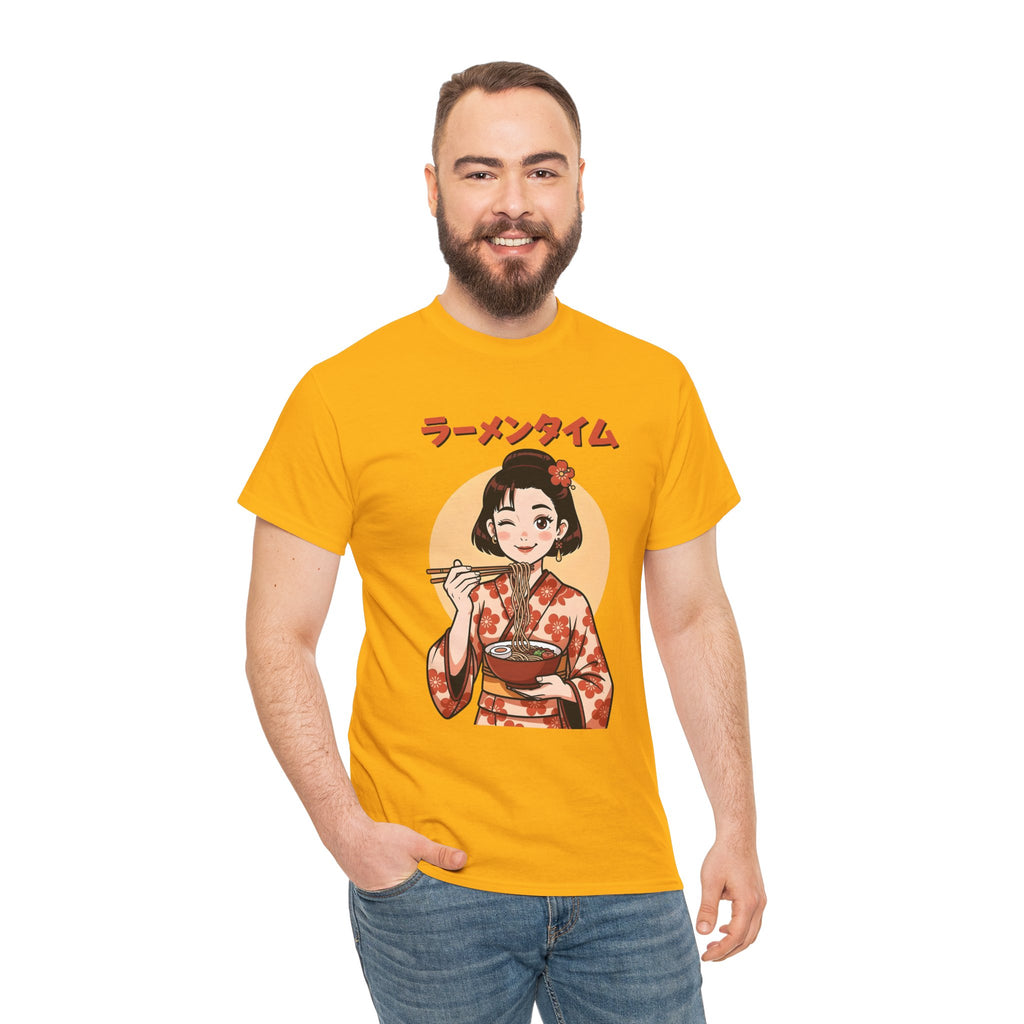 Ramen Time Tee — Cute Kimono Girl Eating Ramen Graphic T-Shirt