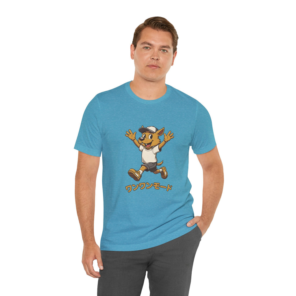 Happy Corgi Character Tee — ワンワンモード (Dog Mode) Cute Cartoon Shirt