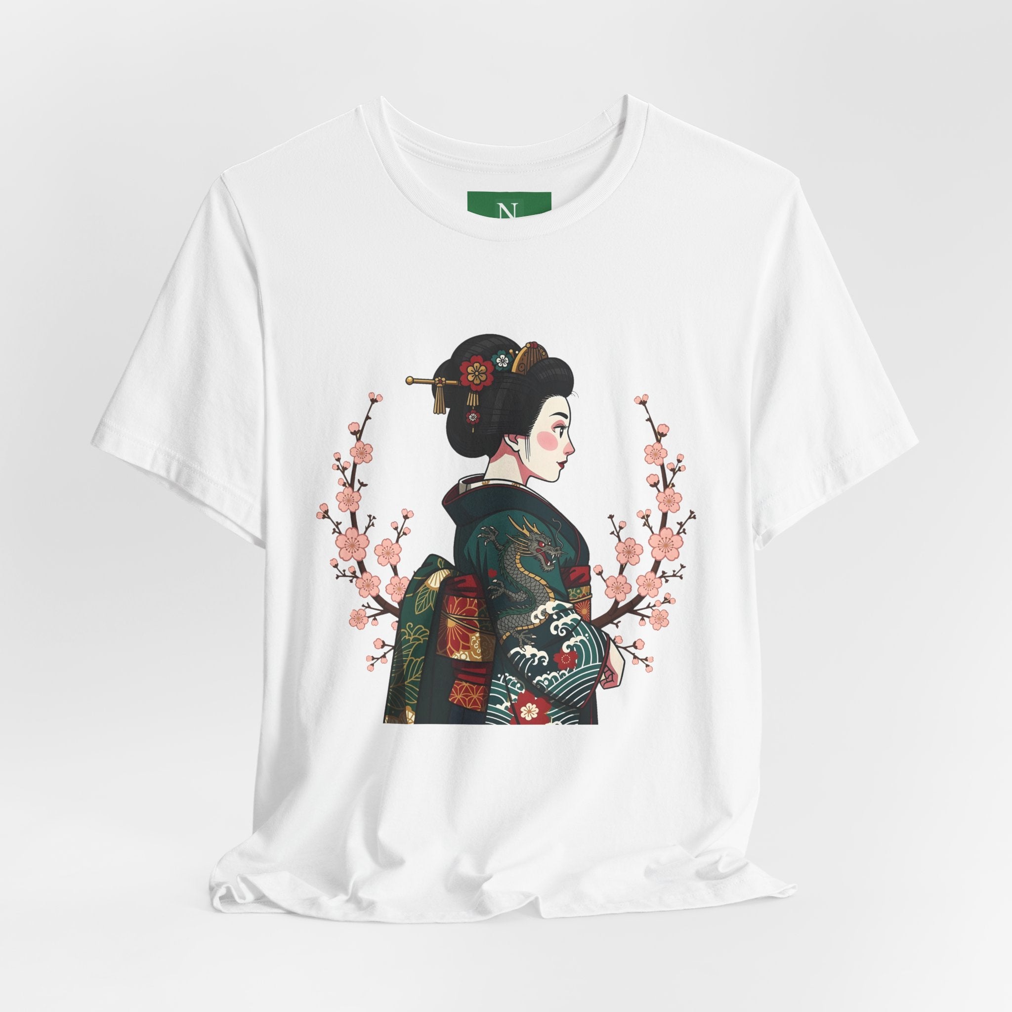 Geisha Blossom T‑Shirt — Vintage Japanese Art Tee