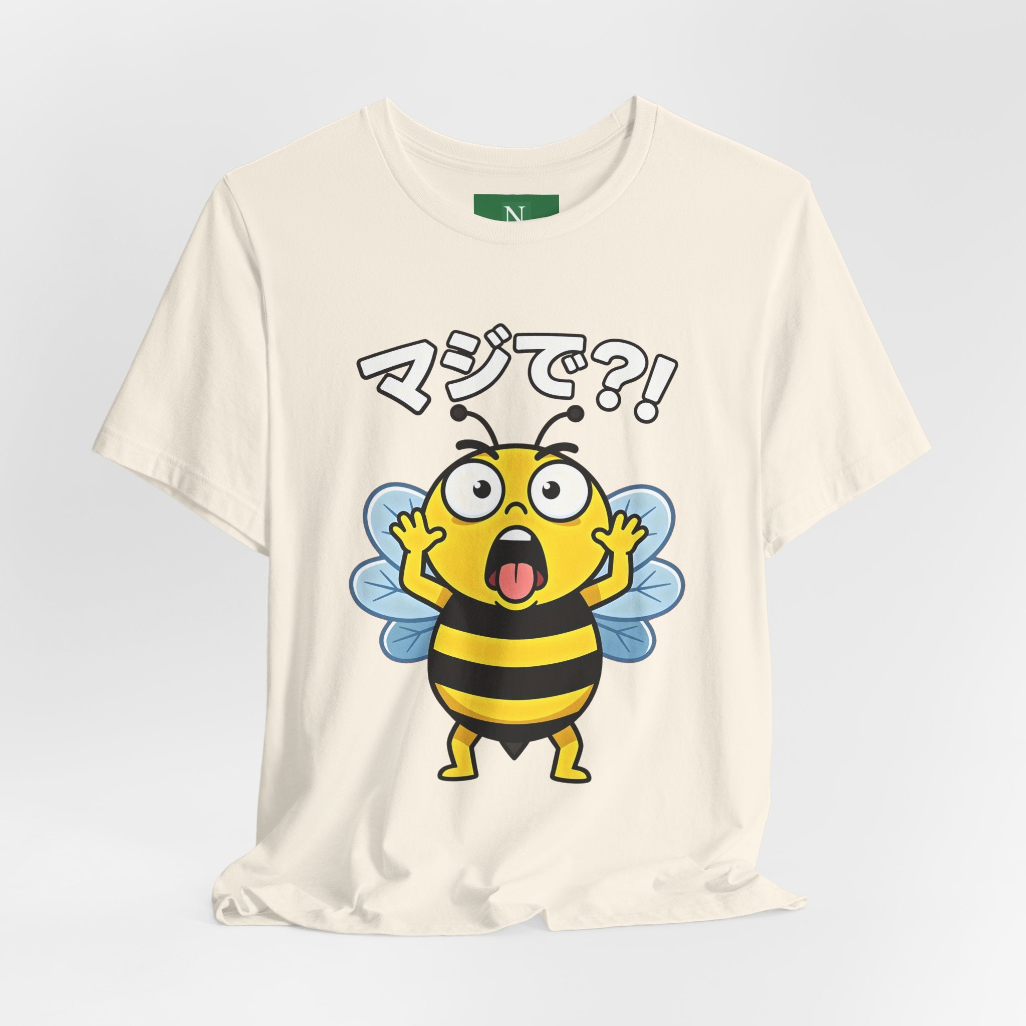Surprised Bee Tee – マジで?! Cute Japanese Cartoon Graphic T-Shirt