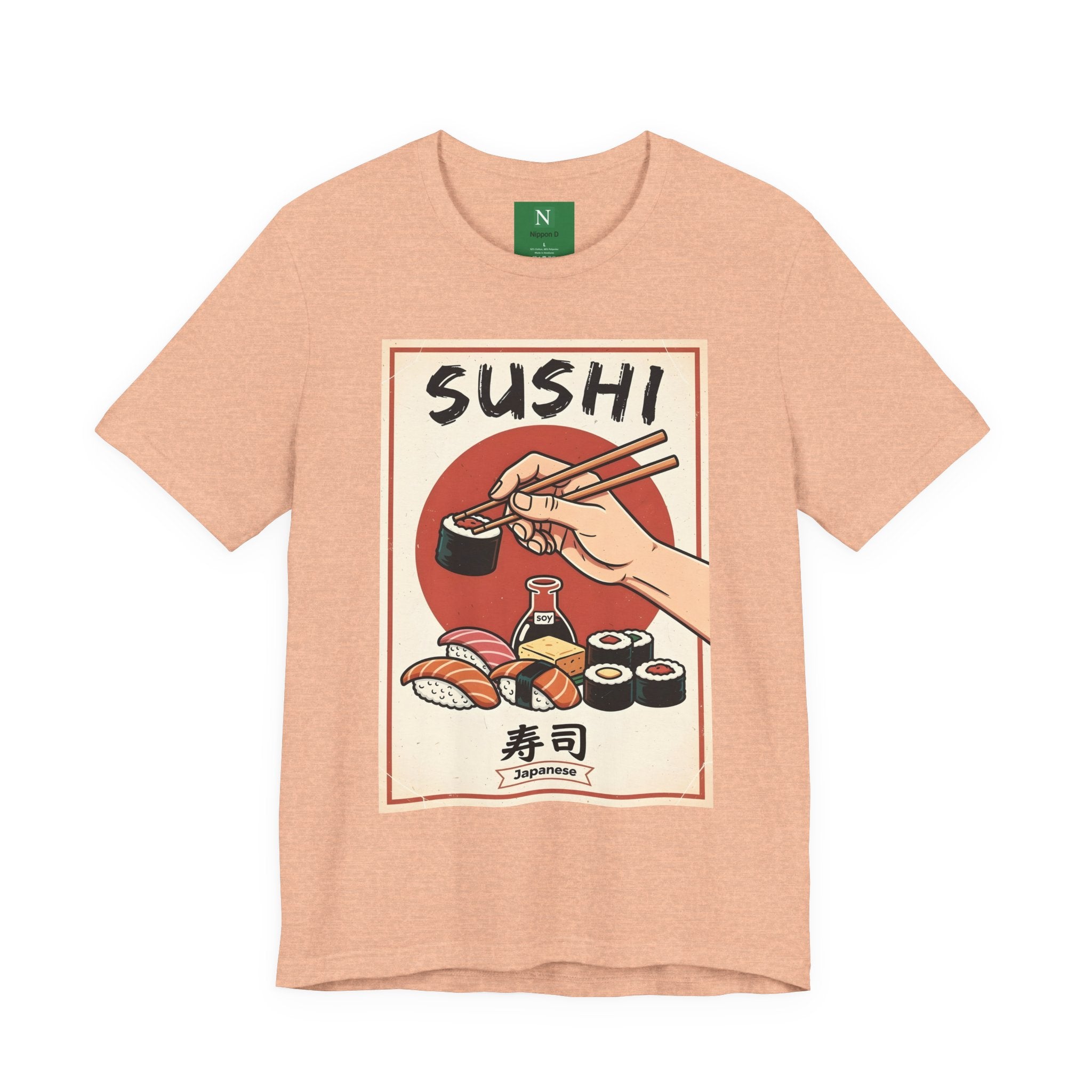 Sushi Poster Graphic Tee — Retro Japanese Sushi Shirt