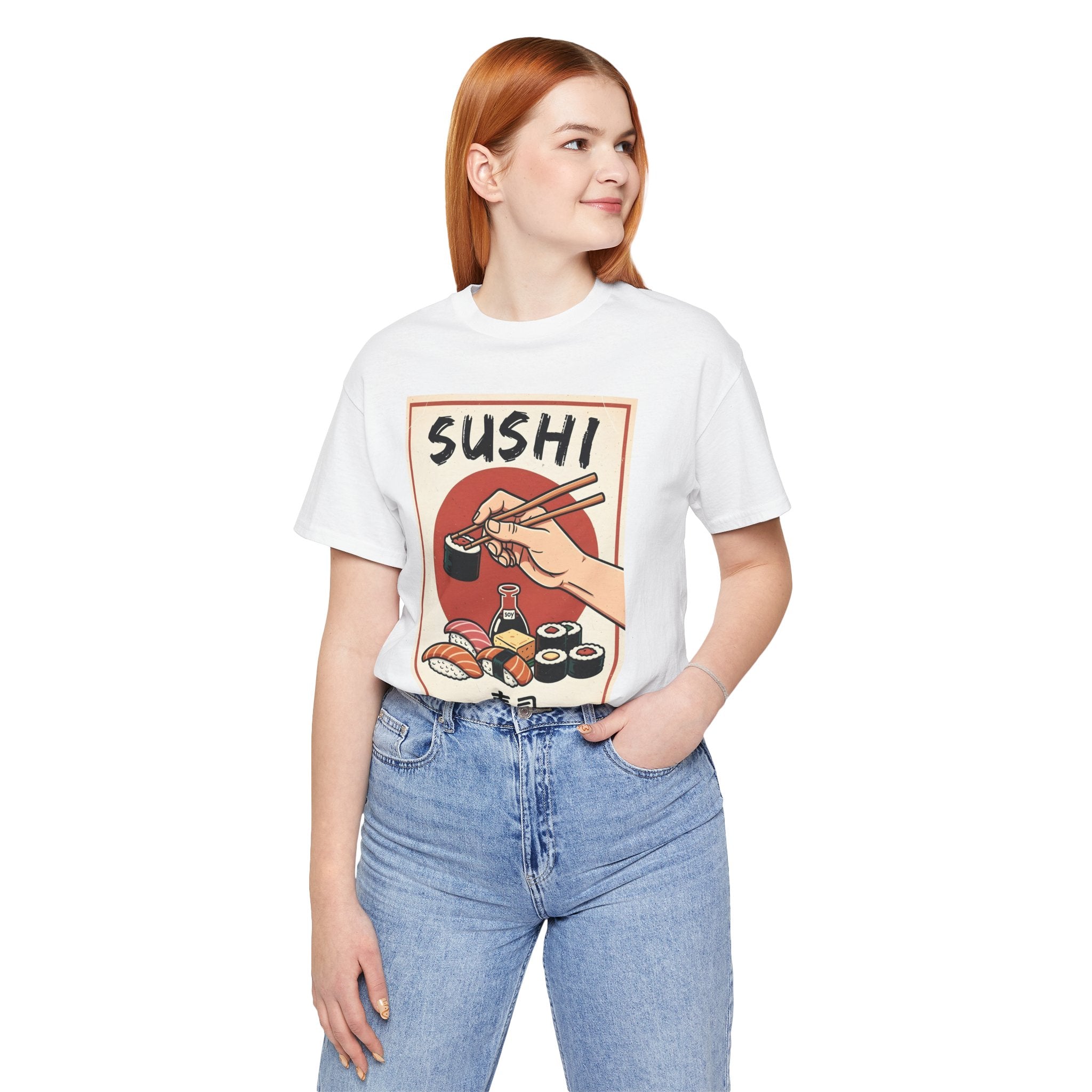 Sushi Poster Graphic Tee — Retro Japanese Sushi Shirt