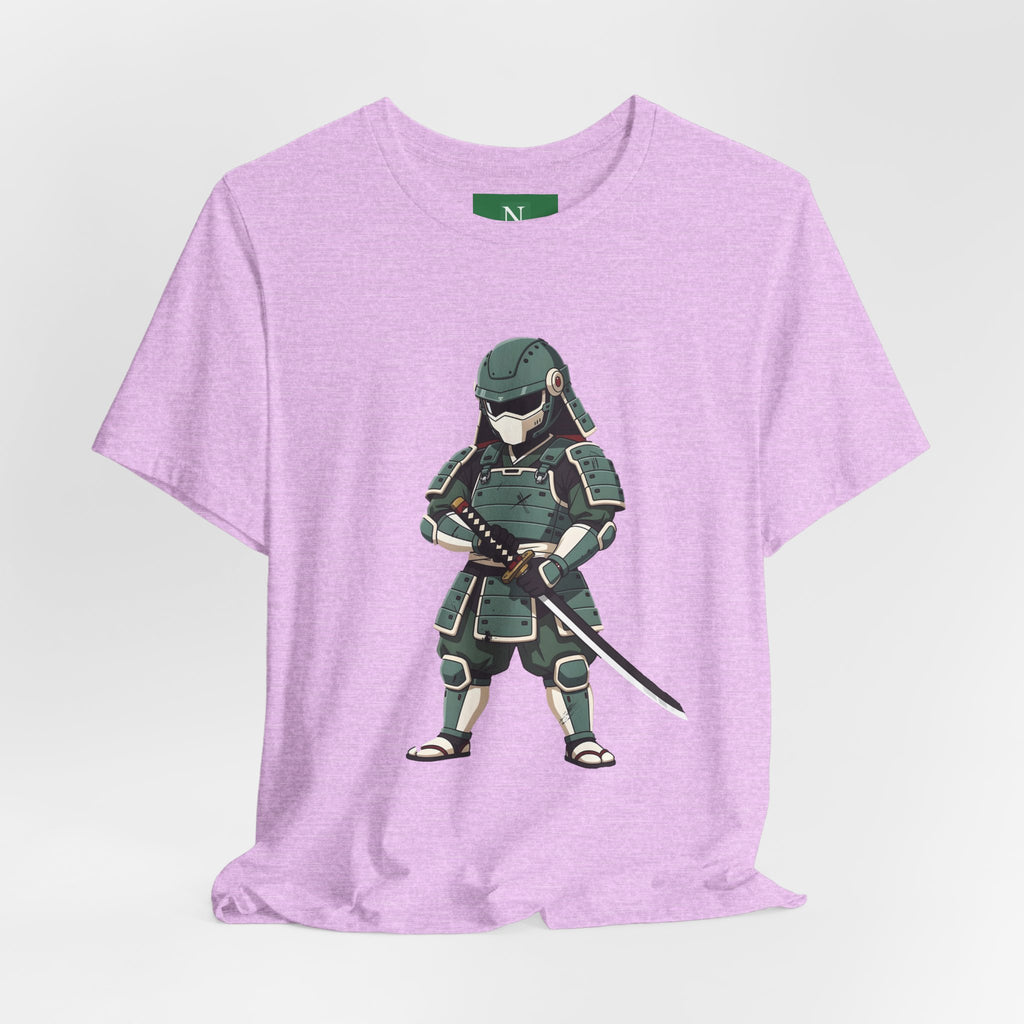 Samurai Cat T-Shirt – Cute Armored Kitty with Katana Graphic