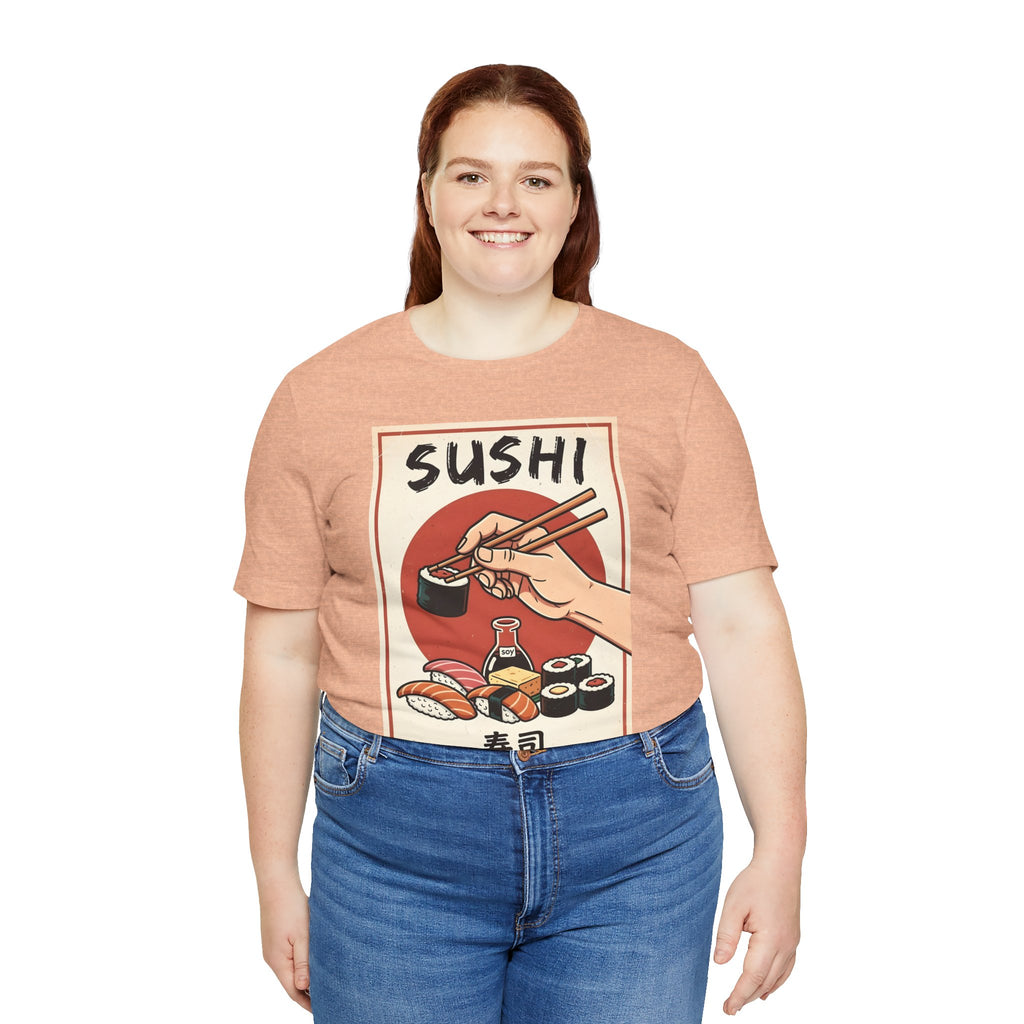 Sushi Poster Graphic Tee — Retro Japanese Sushi Shirt