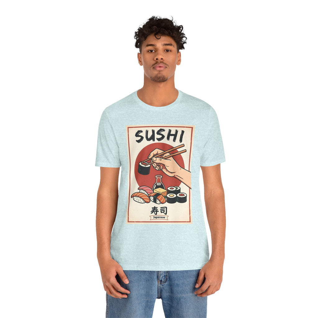 Sushi Poster Graphic Tee — Retro Japanese Sushi Shirt