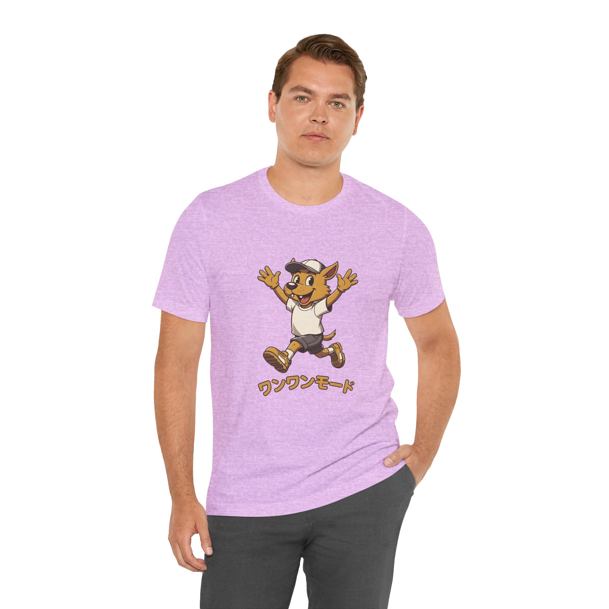 Happy Corgi Character Tee — ワンワンモード (Dog Mode) Cute Cartoon Shirt