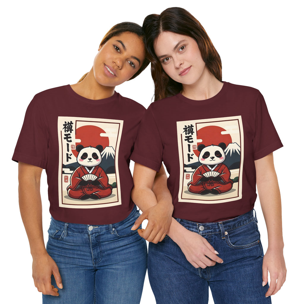 Panda Samurai Tee — Cute Japanese Ukiyo-e Style Graphic T-Shirt