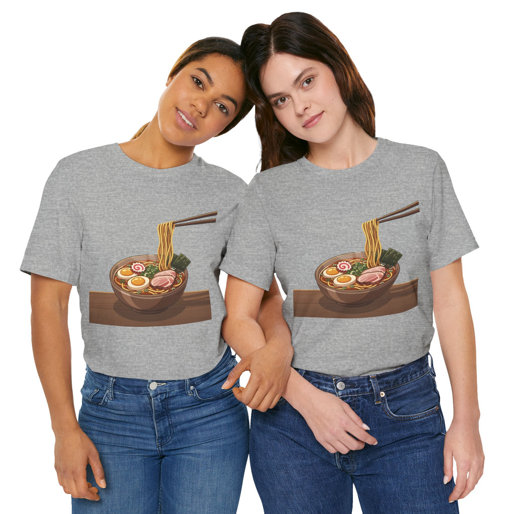 Ramen Bowl Graphic Tee – Chopsticks & Noodles Japanese Food T-Shirt