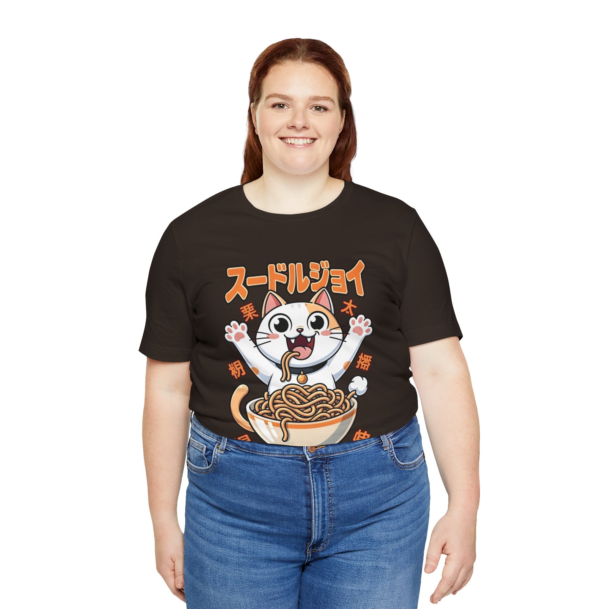 Ramen Cat Tee — Cute Japanese Noodle Graphic T-Shirt