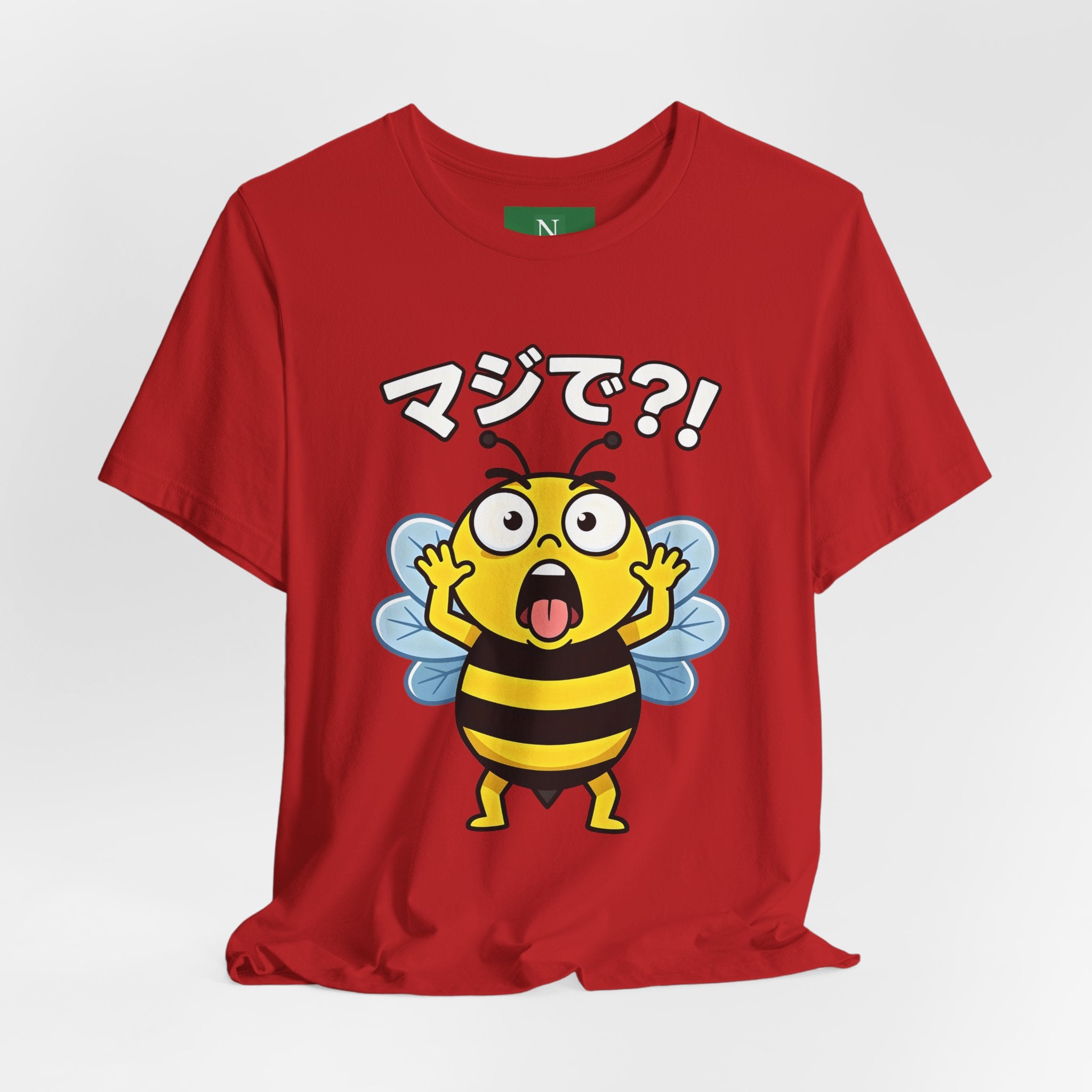 Surprised Bee Tee – マジで?! Cute Japanese Cartoon Graphic T-Shirt