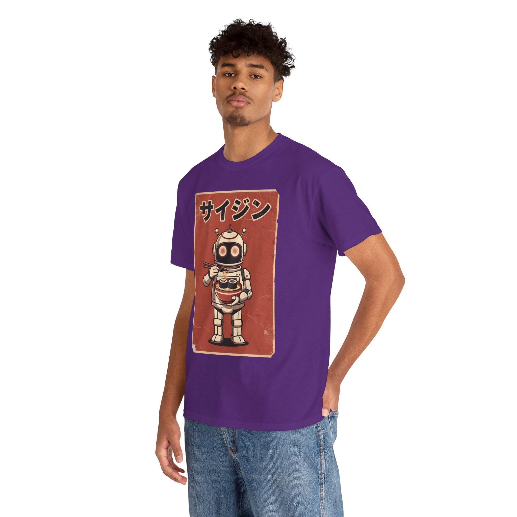 Retro Robot Ramen Tee — サイジン (Saijin) Vintage Japanese Robot Noodle Shirt