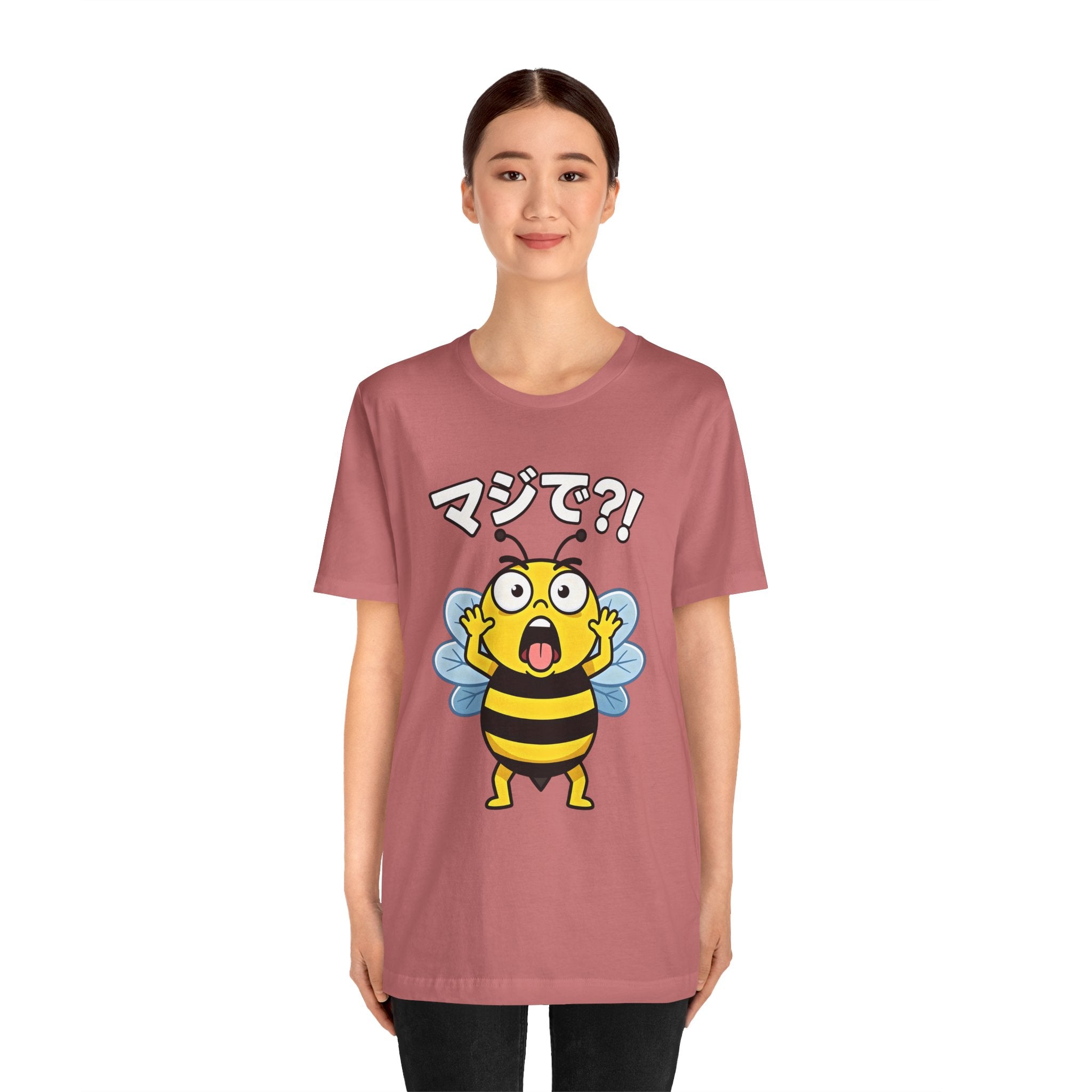 Surprised Bee Tee – マジで?! Cute Japanese Cartoon Graphic T-Shirt