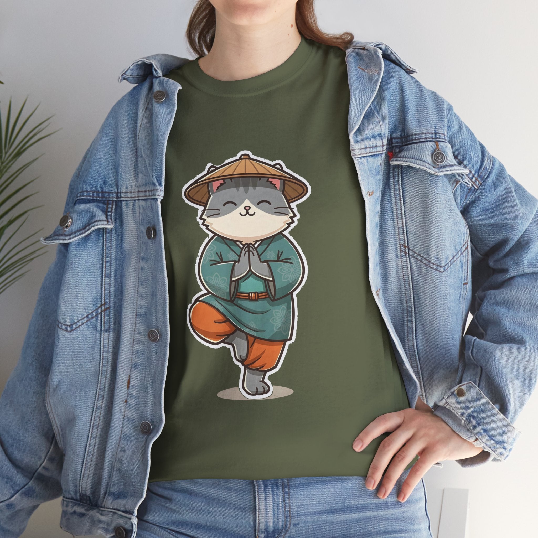 Meditating Cat Tee — Cute Zen Cat Yoga T-Shirt