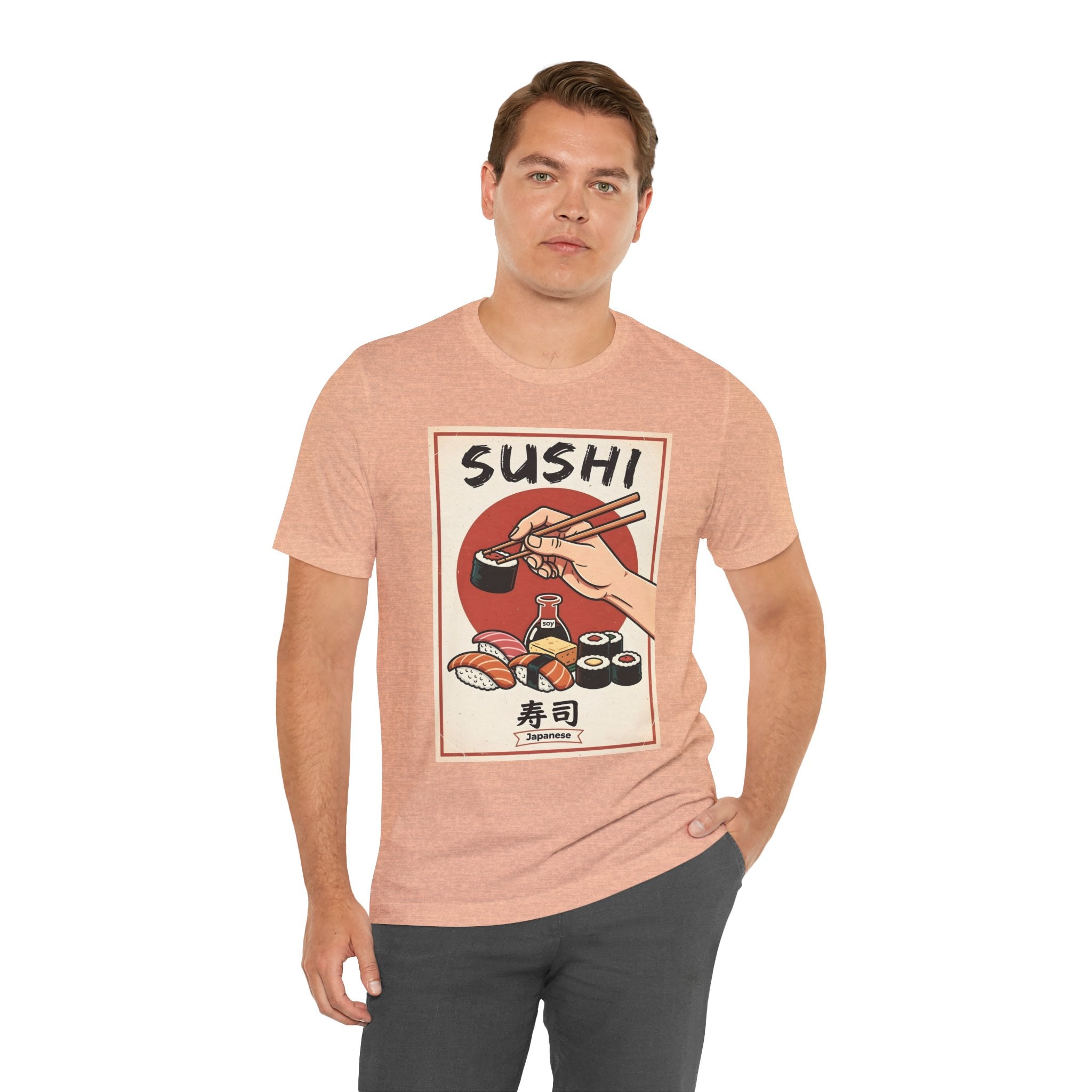 Sushi Poster Graphic Tee — Retro Japanese Sushi Shirt