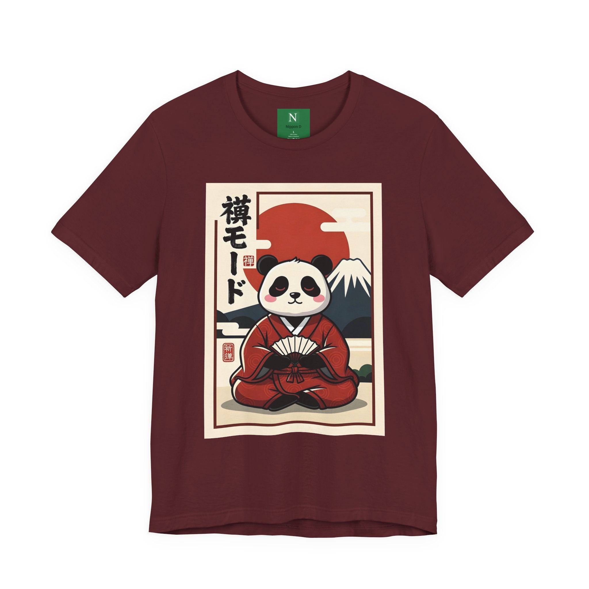 Panda Samurai Tee — Cute Japanese Ukiyo-e Style Graphic T-Shirt