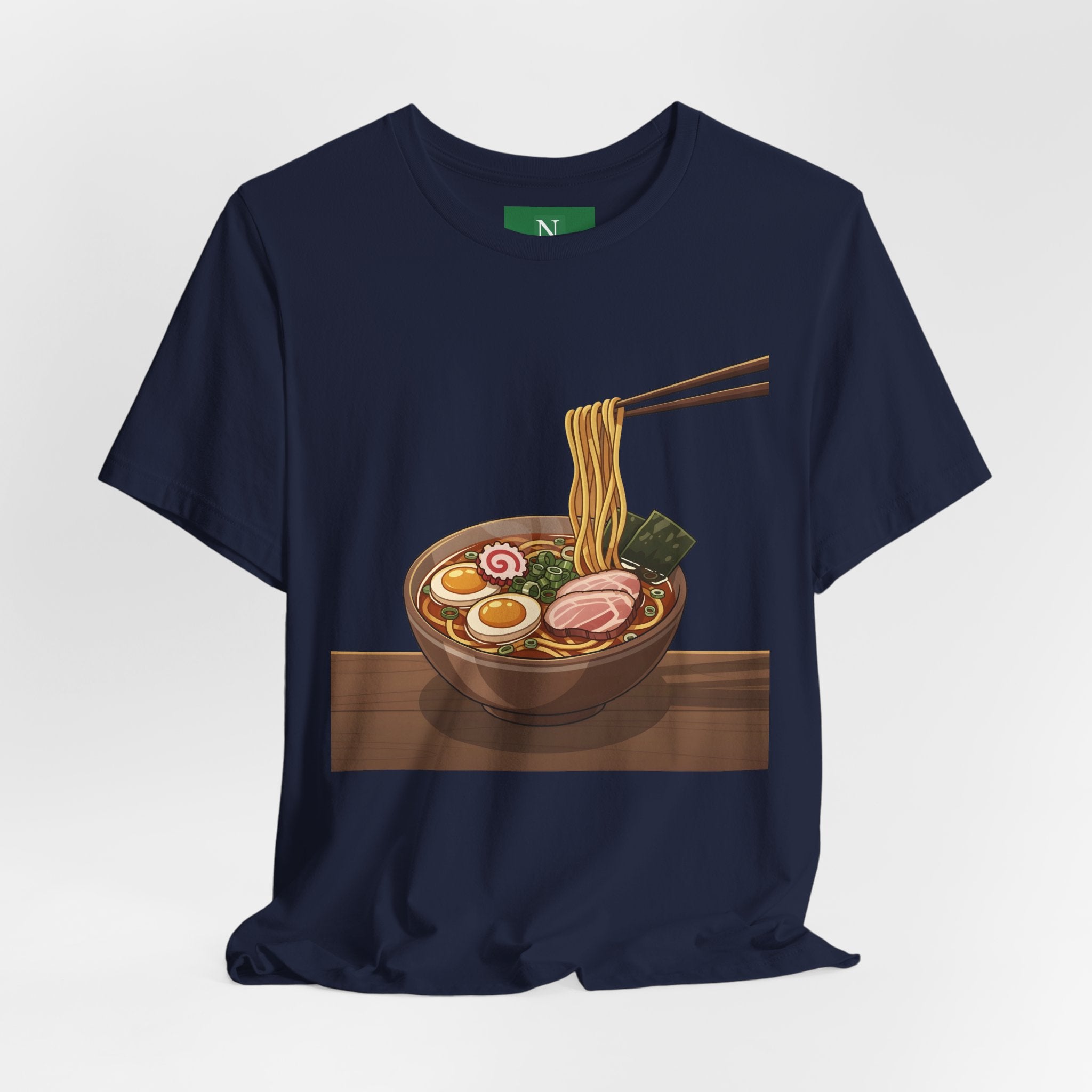 Ramen Bowl Graphic Tee – Chopsticks & Noodles Japanese Food T-Shirt